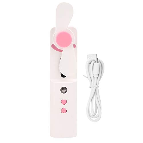 Portable USB Nano Mist Sprayer for Face - Handheld Hydrating Facial Steamer with Cooling Fan, Rechargeable Moisturizing Atomizer for Skin Care & Makeup (Pink) | Perfect for Home Spa, Travel & Daily Hydration Routine
