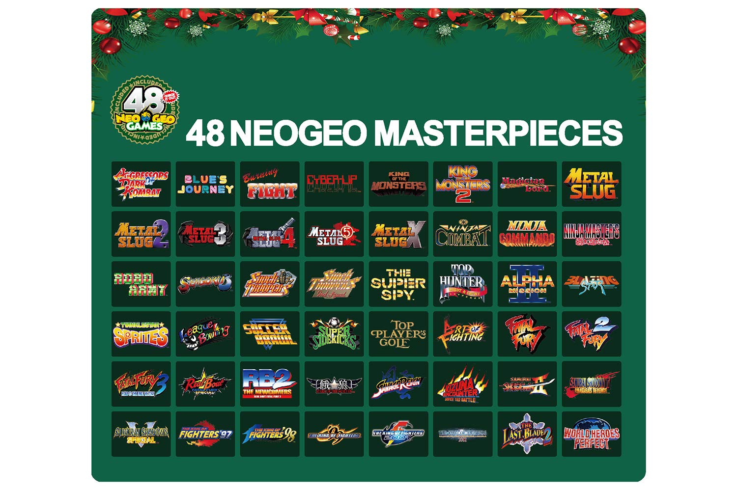NEO GEO Mini Console - Retro Gaming System with 40 Classic Games | Perfect for Christmas Gifts & Home Entertainment