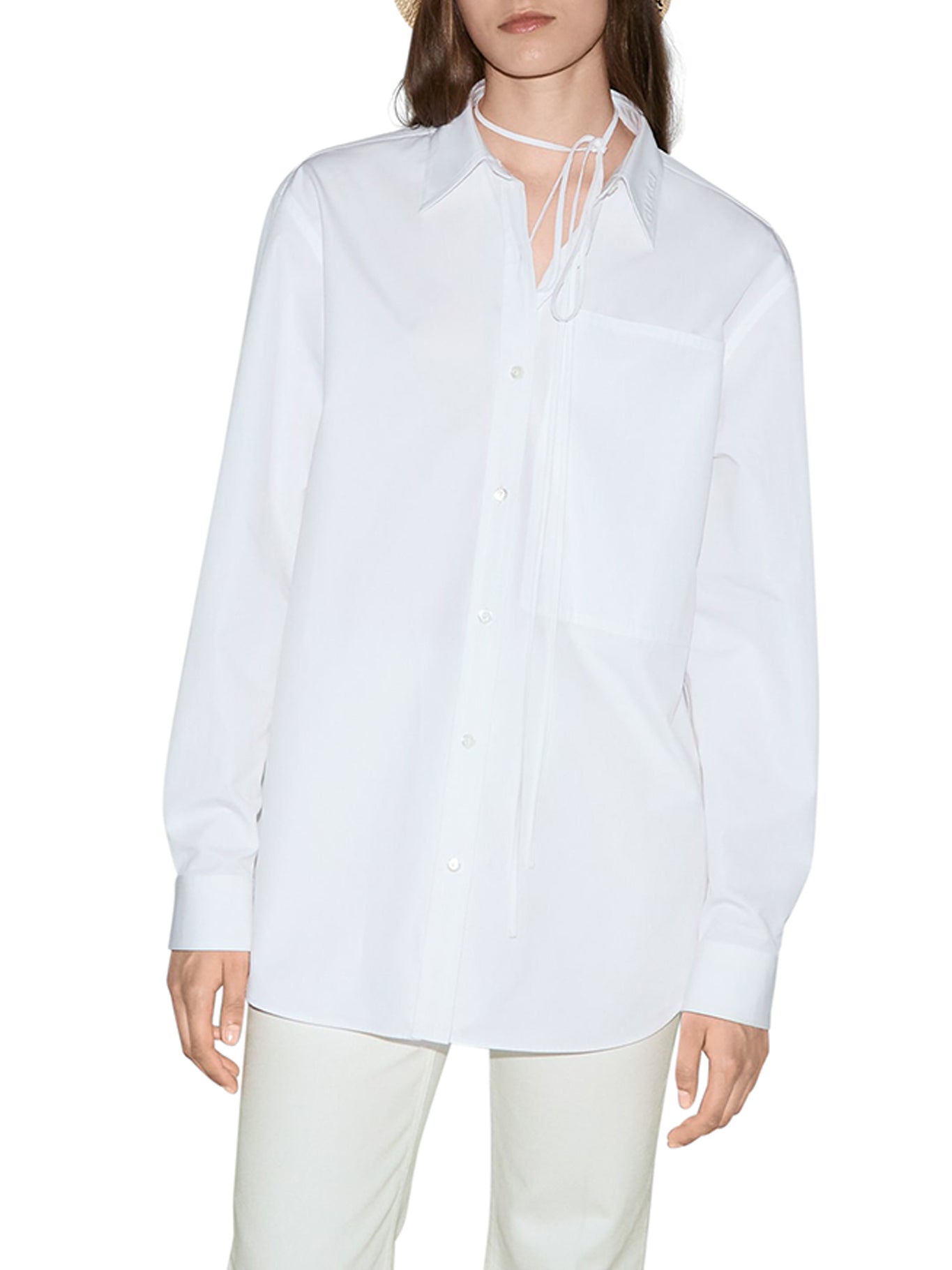 Premium Cotton Poplin Shirt with Embroidered Logo - Men's Casual Button Down Shirt for Office, Business & Everyday Wear
