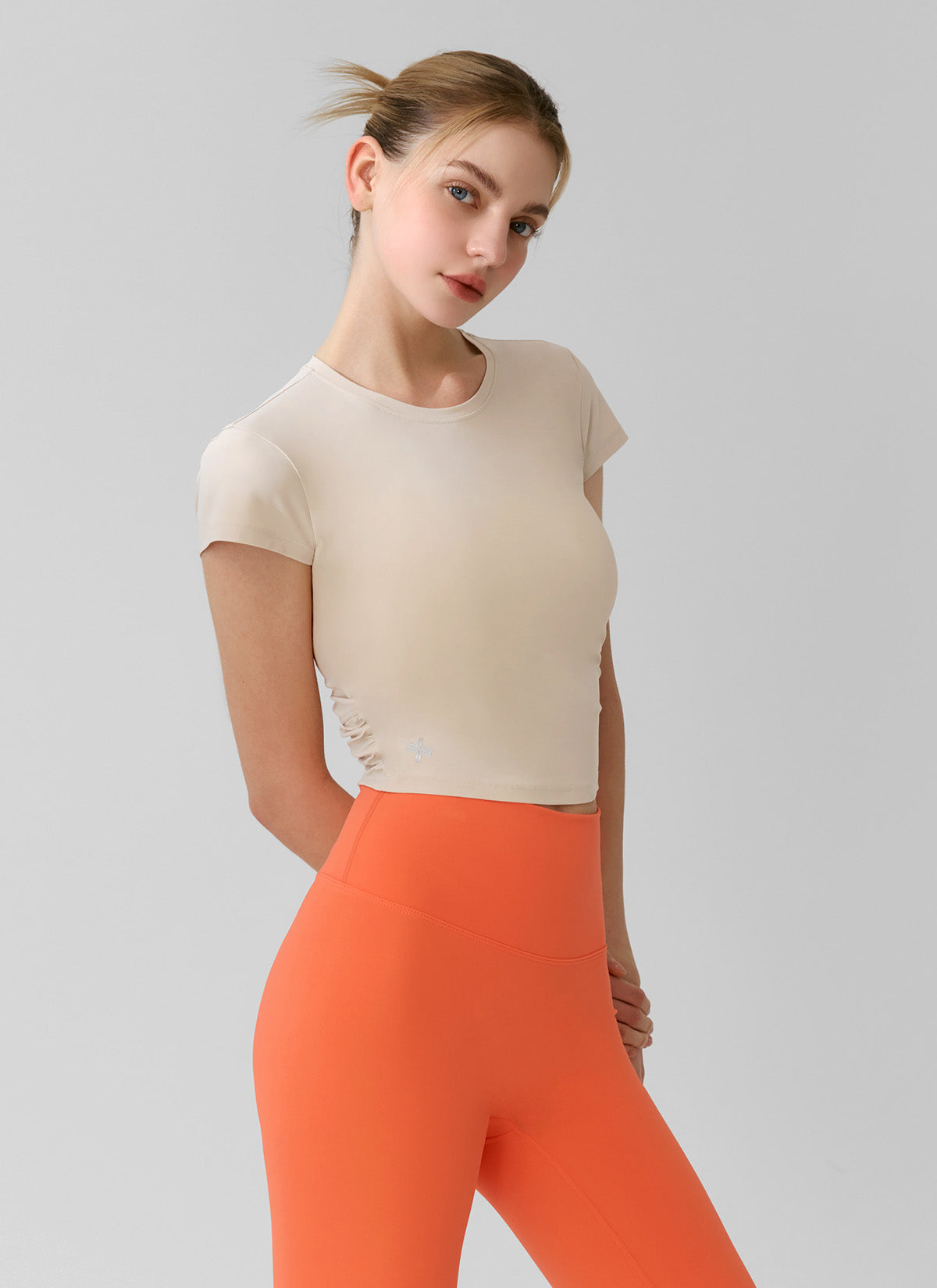 Lightweight Tricot Overlap Short Sleeve Top for Women - Breathable Summer Blouse for Casual Wear, Office & Outdoor Activities