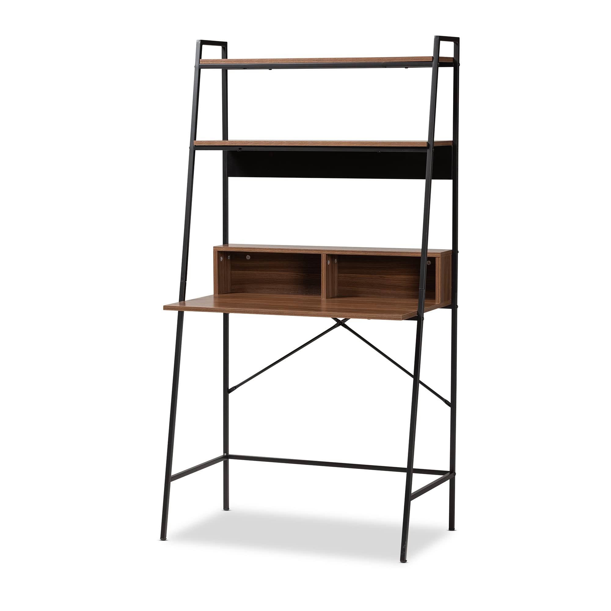 Baxton Studio Walnut Brown Desk for Home Office