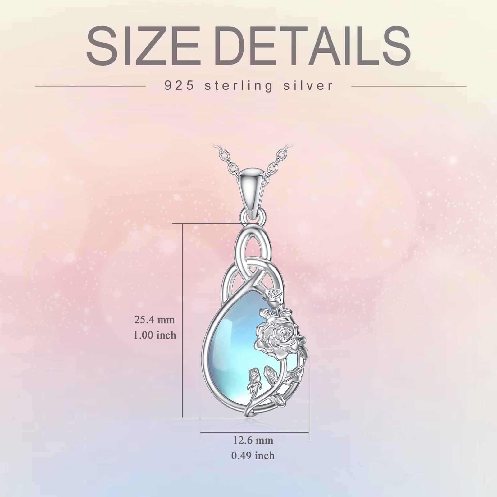 PROESS Sterling Silver Sunflower/Lotus/Rose/Daisy/Tulip Pendant Necklace - Elegant Floral Jewelry Gift for Women & Girls | Perfect for Mother's Day, Birthdays & Special Occasions