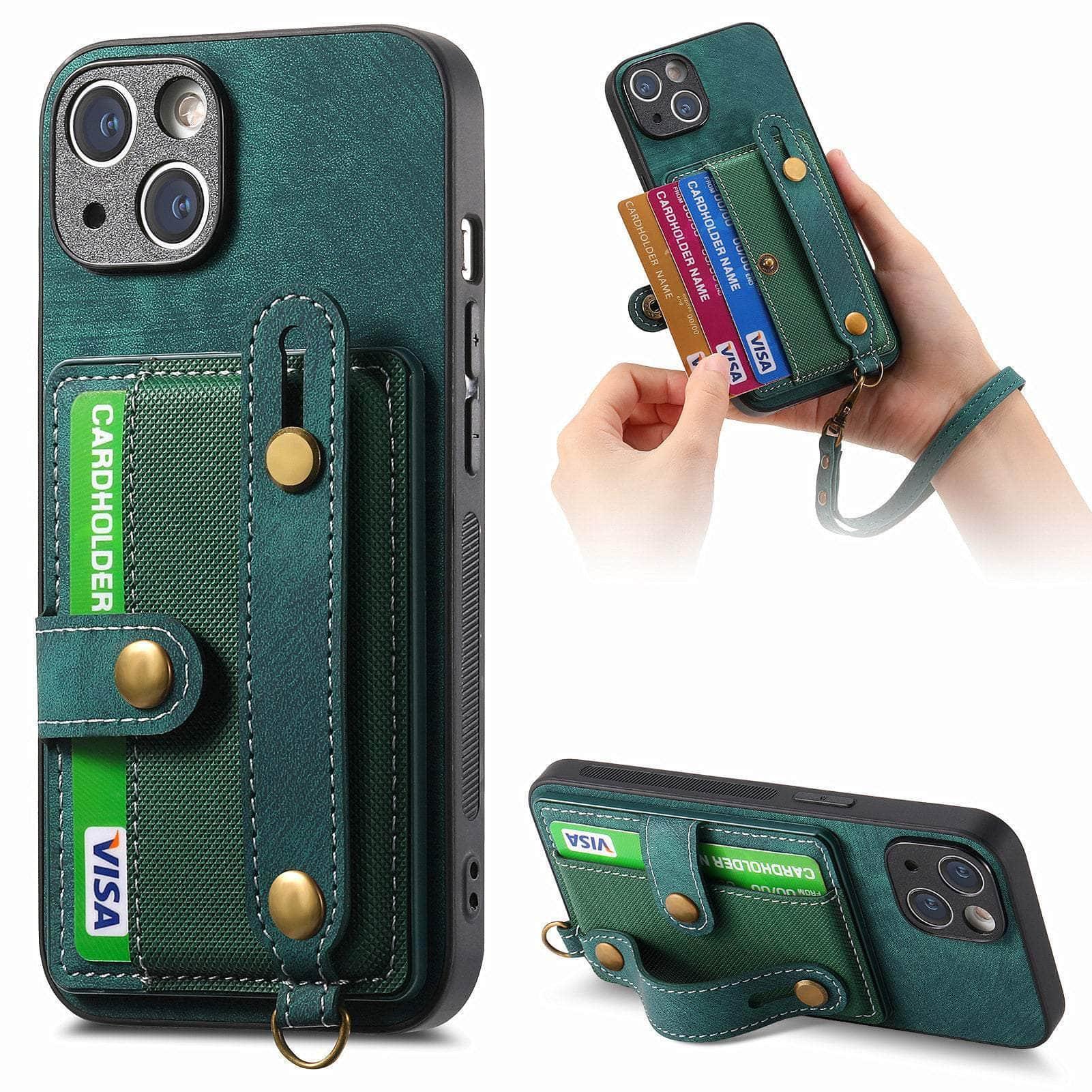 Premium Vegan Leather iPhone 15 Pro Max Wallet Case - Slim Protective Cover with Card Slots | Perfect for Business, Travel & Everyday Use