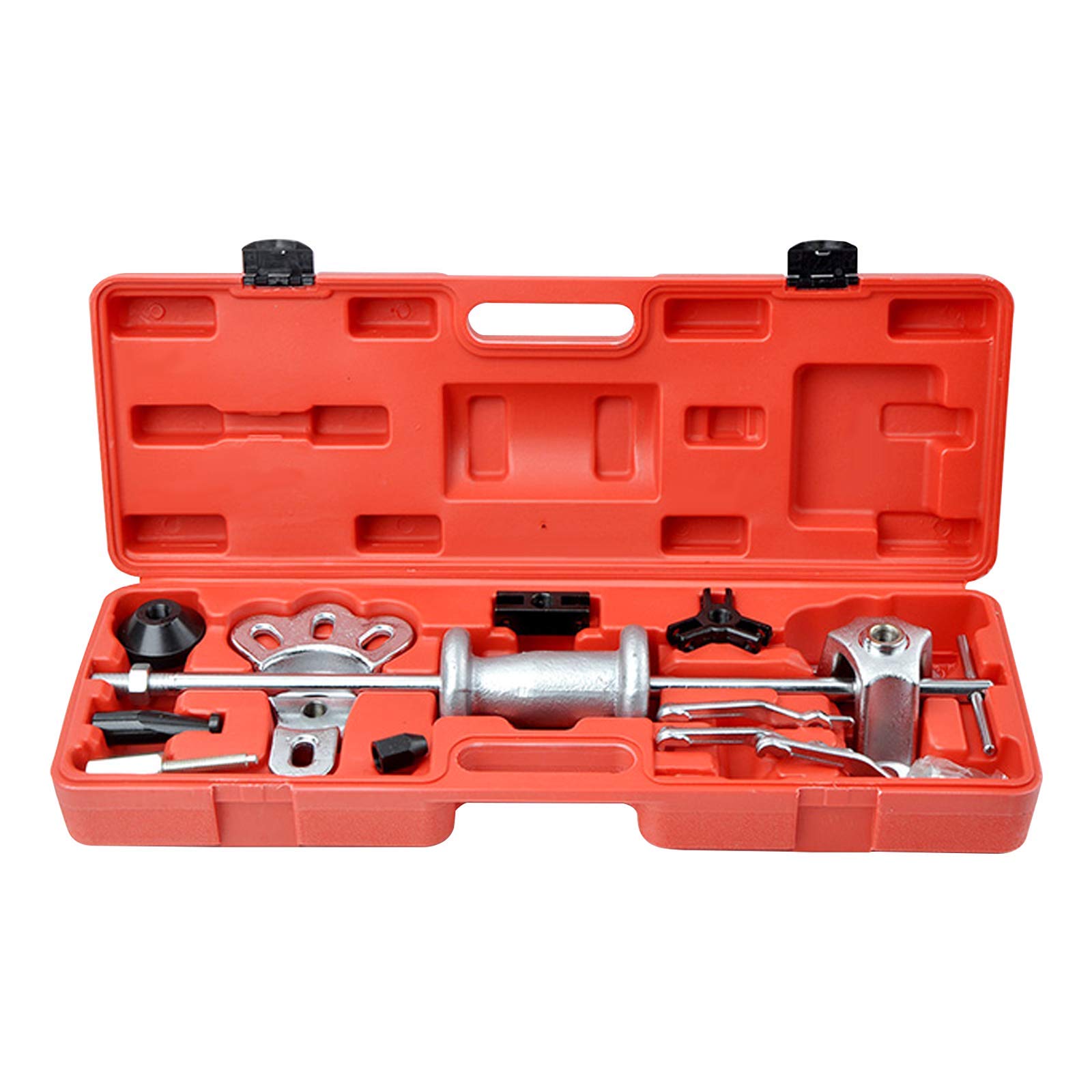 18-Piece Heavy Duty Slide Hammer Puller Set with Axles, Bearings, Gears & Seals - Professional Auto Dent Repair & Panel Removal Tool Kit for Mechanics & DIY Car Maintenance