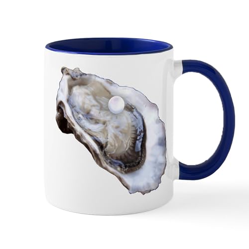 White/Navy Inside - Louisiana Oysters Mug