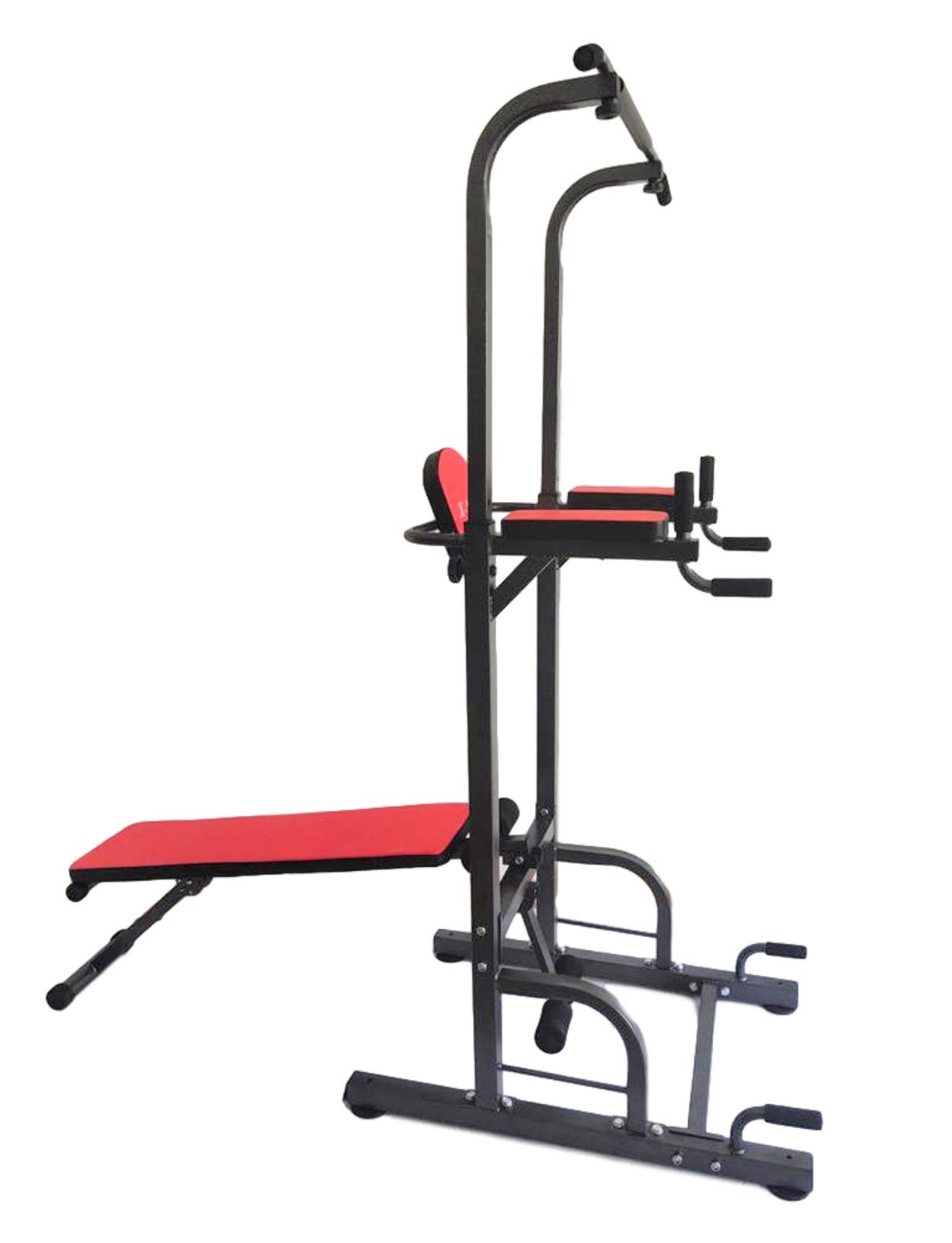 X-Factor Power Tower Multi-Function Pull Up Station with Folding Incline Bench - Heavy Duty Home Gym Equipment for Strength Training, Pull Ups, Chin Ups, Dips & Sit Ups - Perfect for Home Workouts, Garage Gyms & Small Spaces