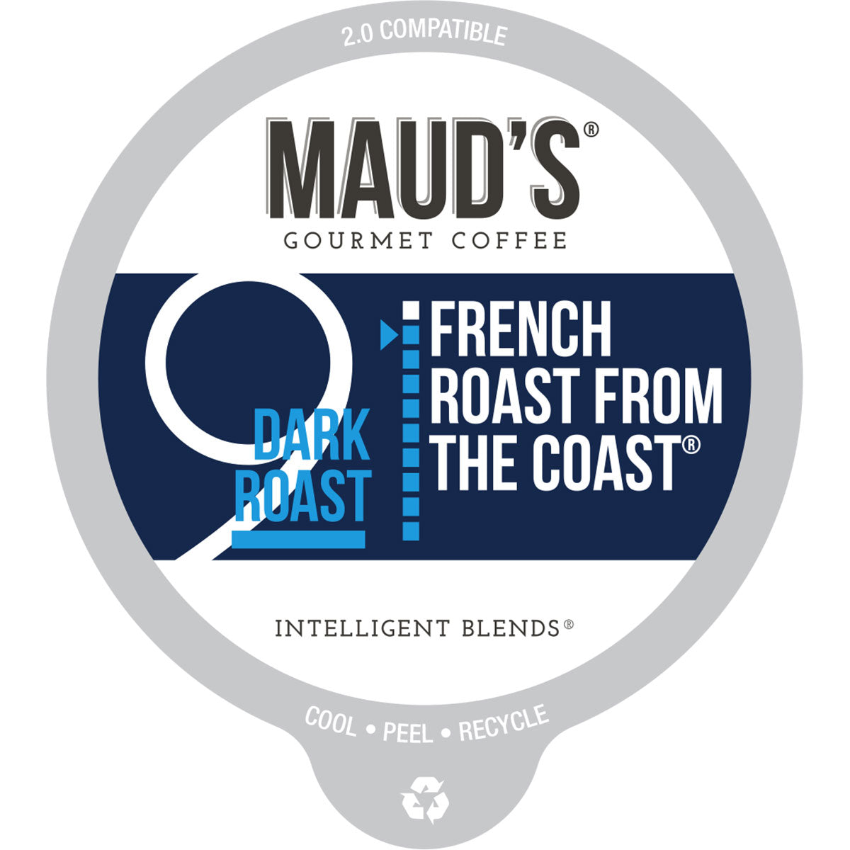 Premium Maud's French Roast Coffee Pods - 100% Arabica Dark Roast K-Cup Compatible Pods - Rich & Bold Flavor for Keurig Brewers - Perfect for Morning Energy & Office Coffee Breaks