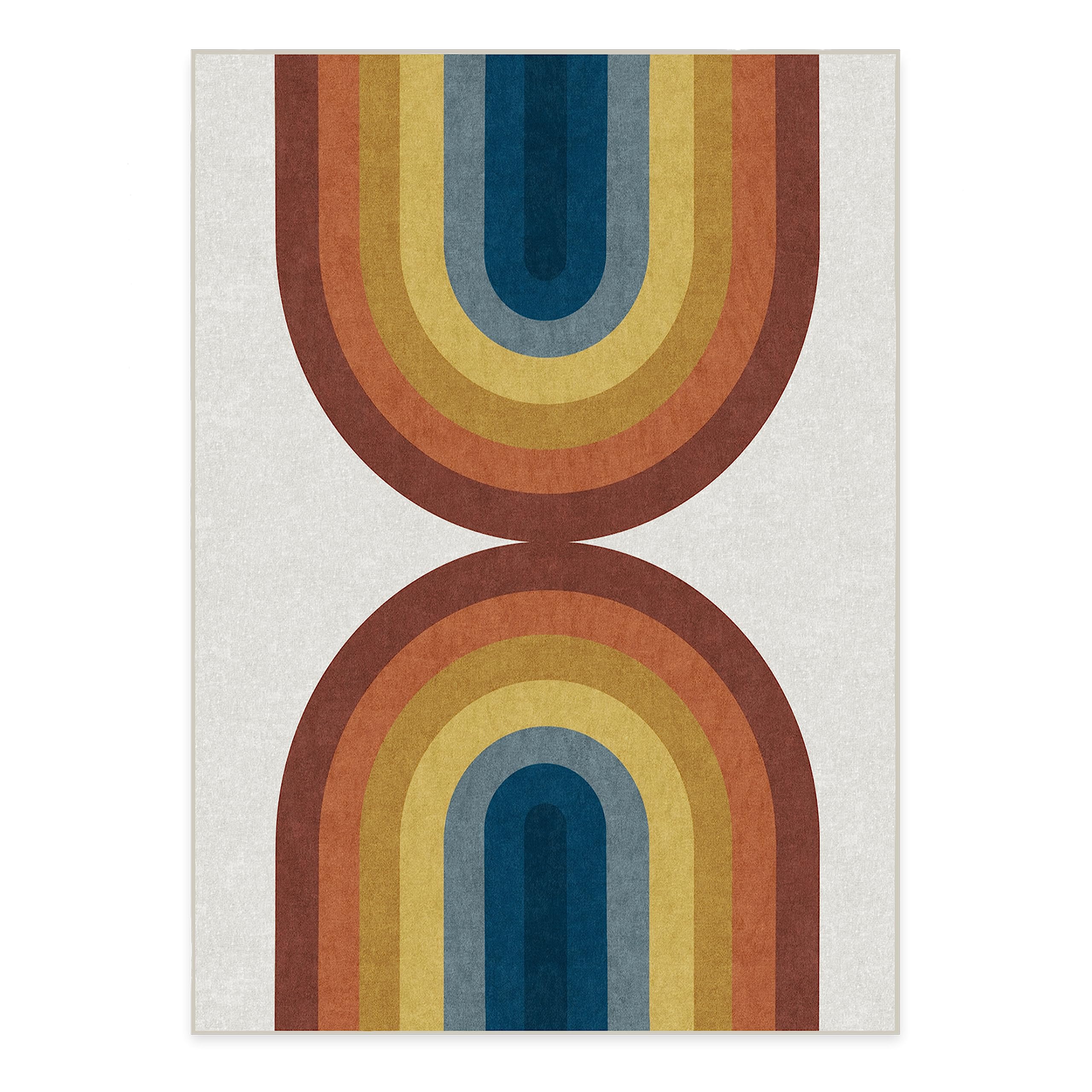 Ruggable Washable 5x7 Area Rug - Absida Rainbow | Non-Slip Premium Rainbow Rug for Living Room, Bedroom, Kitchen, Office & Classroom | Perfect for High-Traffic Areas & Pet-Friendly Homes