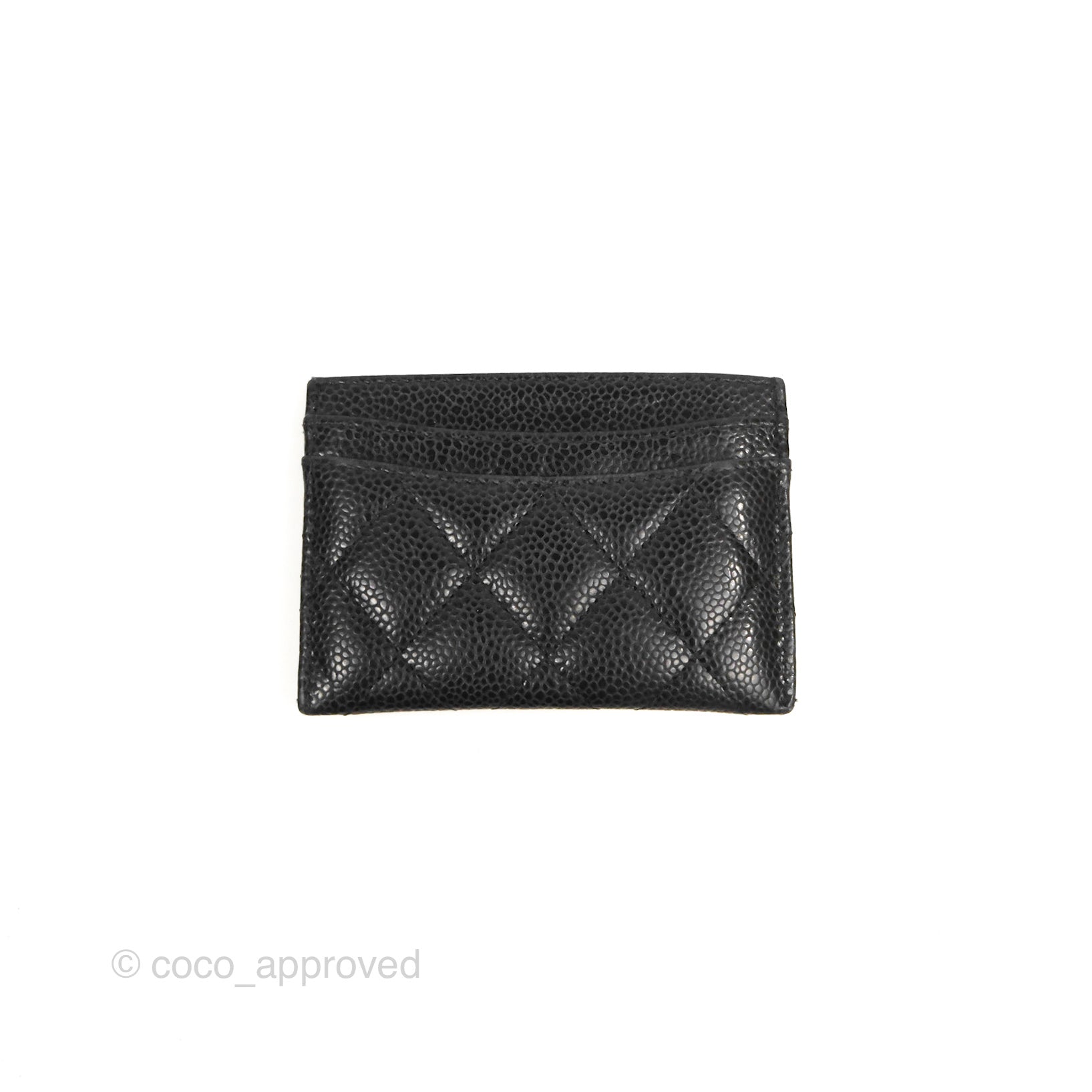 Chanel Classic Flat Card Holder in Black Caviar Leather with Gold Hardware - Perfect for Everyday Use & Luxury Gift Giving