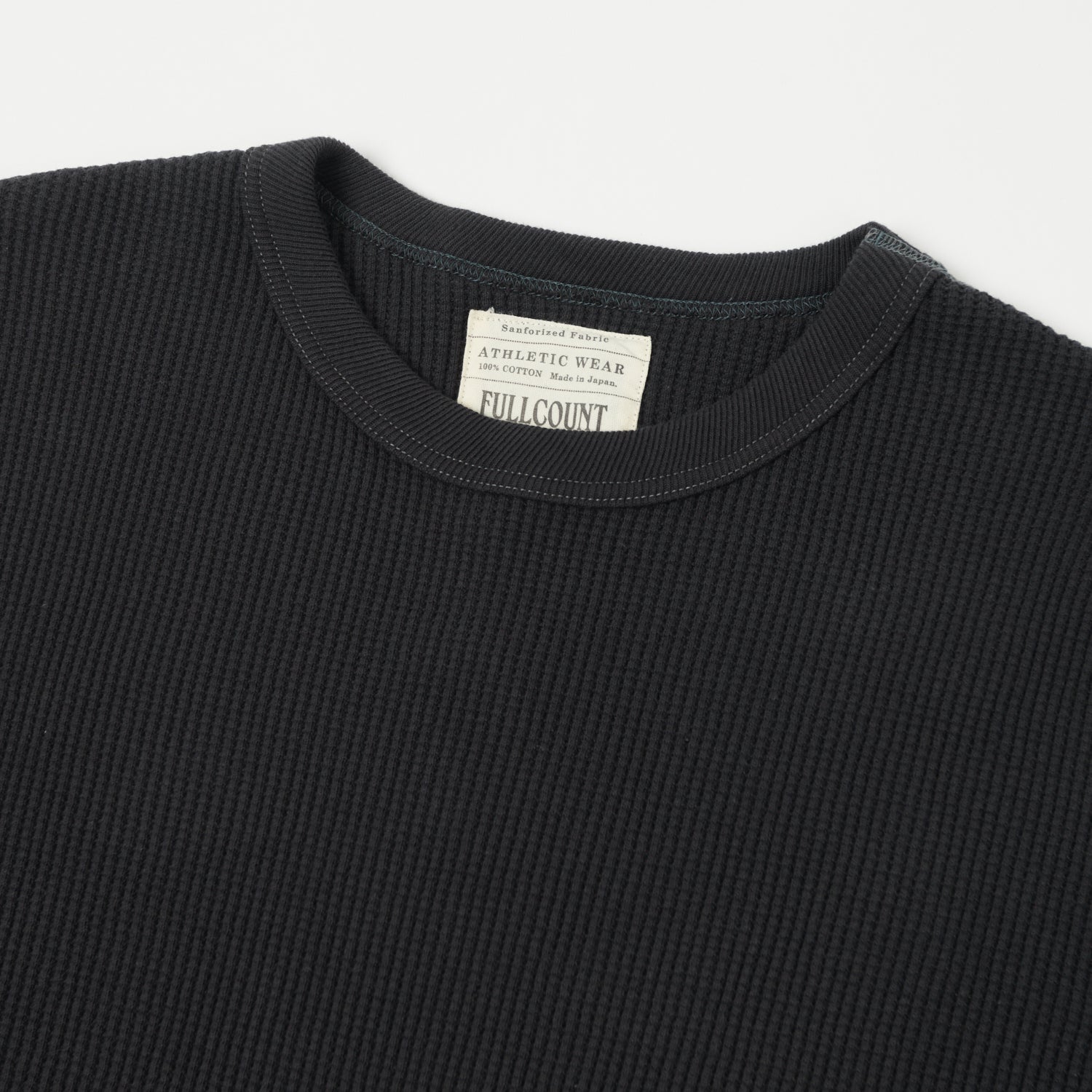 Full Count 5964 Heavyweight Waffle Long Sleeve Tee - Ink Black | Comfortable & Durable Cotton Shirt for Casual Wear, Outdoor Activities & Layering