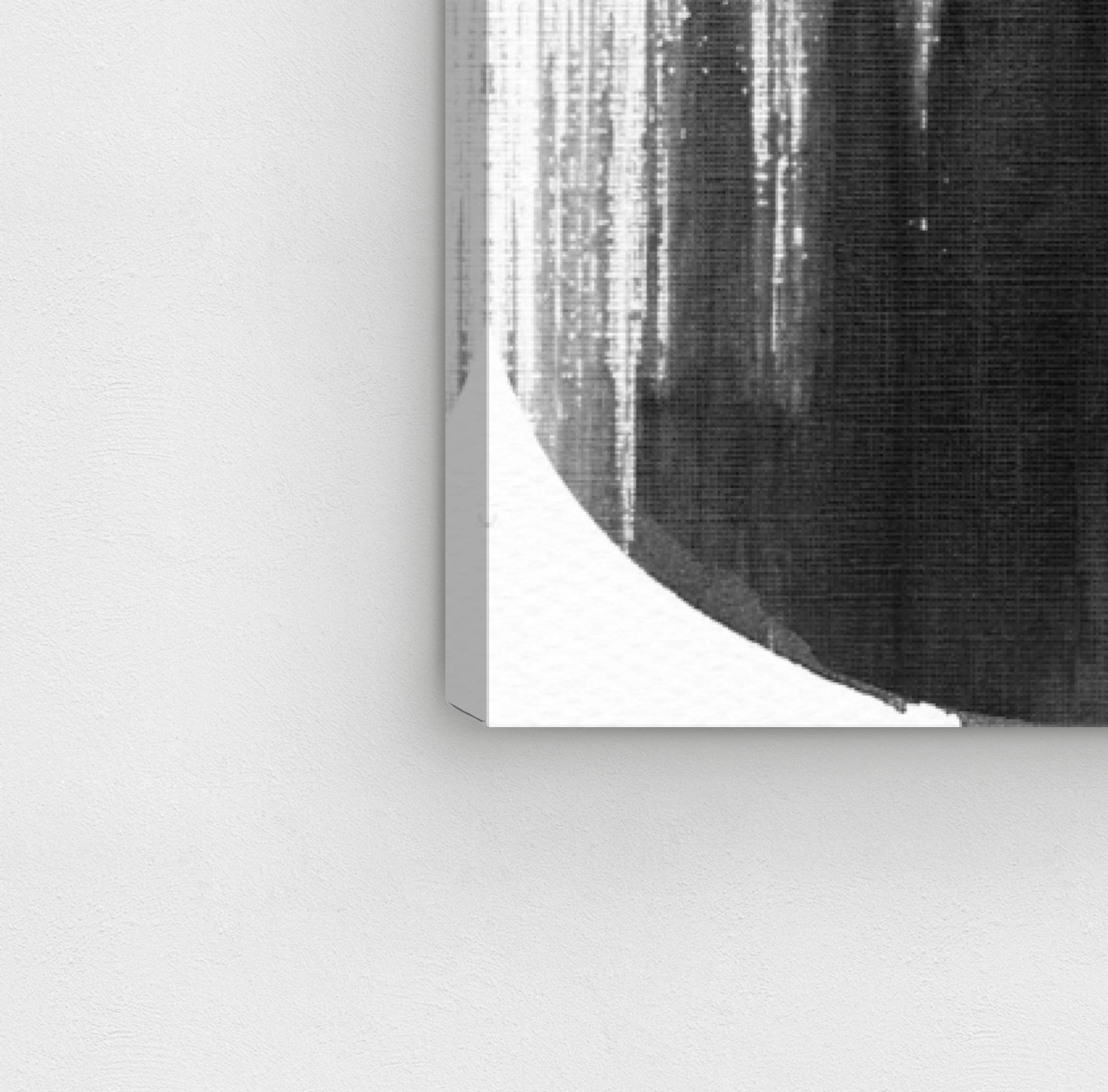 Oliver Gal Artist Co. 'Midnight Rain' Abstract Wall Art Canvas Print - 30x30 Inches Black & White Modern Home Decor - Perfect for Living Room, Bedroom & Office Wall Decor