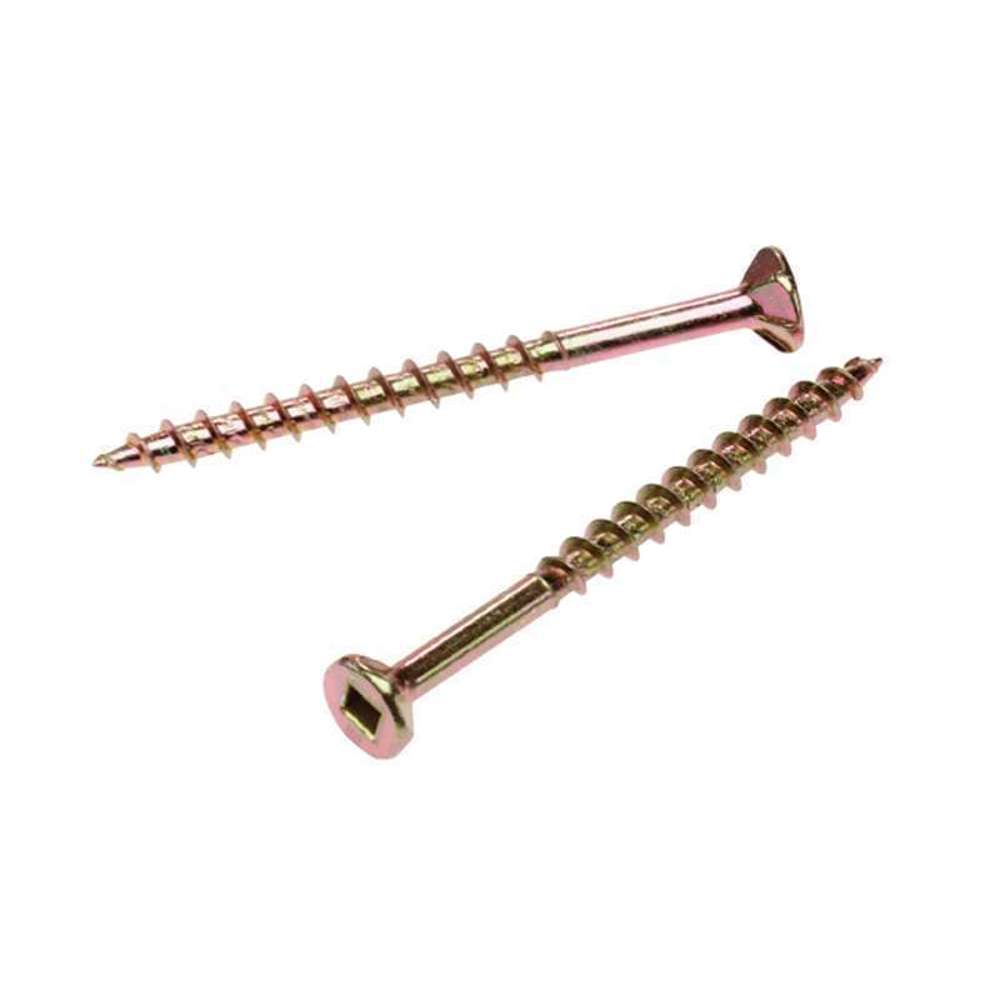 Accord Chipboard Screws CSK SQ 8G x 35mm (1000pcs) - Flat Head Square Drive Wood Screws for Furniture Assembly, Cabinets & DIY Projects