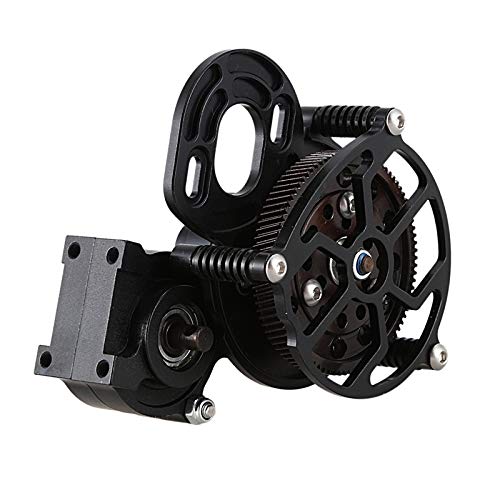 Axial SCX10 RC Crawler Car Complete Center Gearbox Transmission Box with Gear - Black Replacement Parts & Accessories for Off-Road Crawling & Trail Adventures