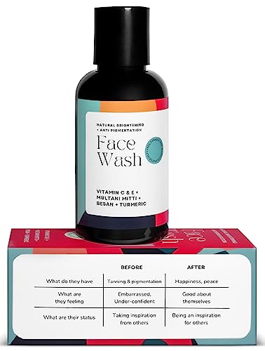 Turmeric & Besan Face Wash with Vitamin C - Hydrating & Brightening Formula for Women | Sulfate-Free, Paraben-Free | 100ml | Perfect for Daily Skincare Routine & Glowing Skin