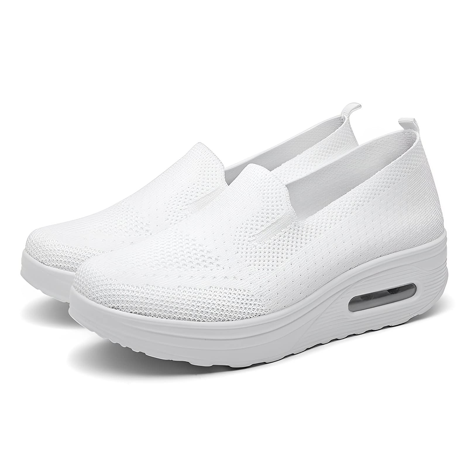 **Women's Orthopedic Sneakers - Breathable Mesh Platform Wedge Slip-On Loafers for Walking | Lightweight & Fashionable | Perfect for Work, Travel & Daily Comfort**