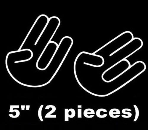 2 Pack JDM SHOCKER HAND Logo Car Window Decals - High Quality Vinyl Stickers for Import & Drift Cars - Perfect for Car Enthusiasts & Street Racing Fans