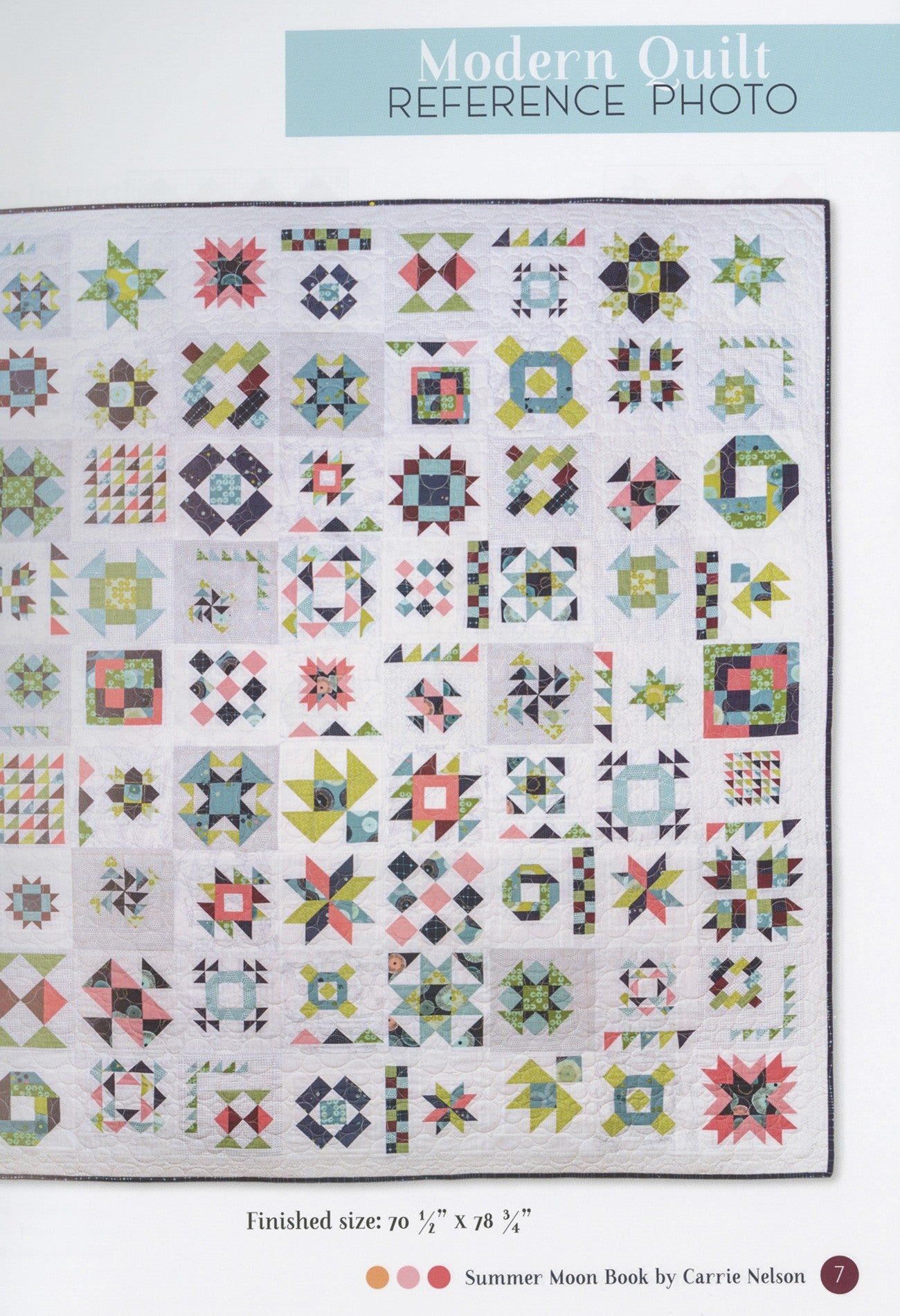 Carrie Nelson Summer Moon Sampler Quilt Pattern Book - PDF Download for Quilting Enthusiasts | Perfect for DIY Home Decor, Gift Making & Quilting Projects