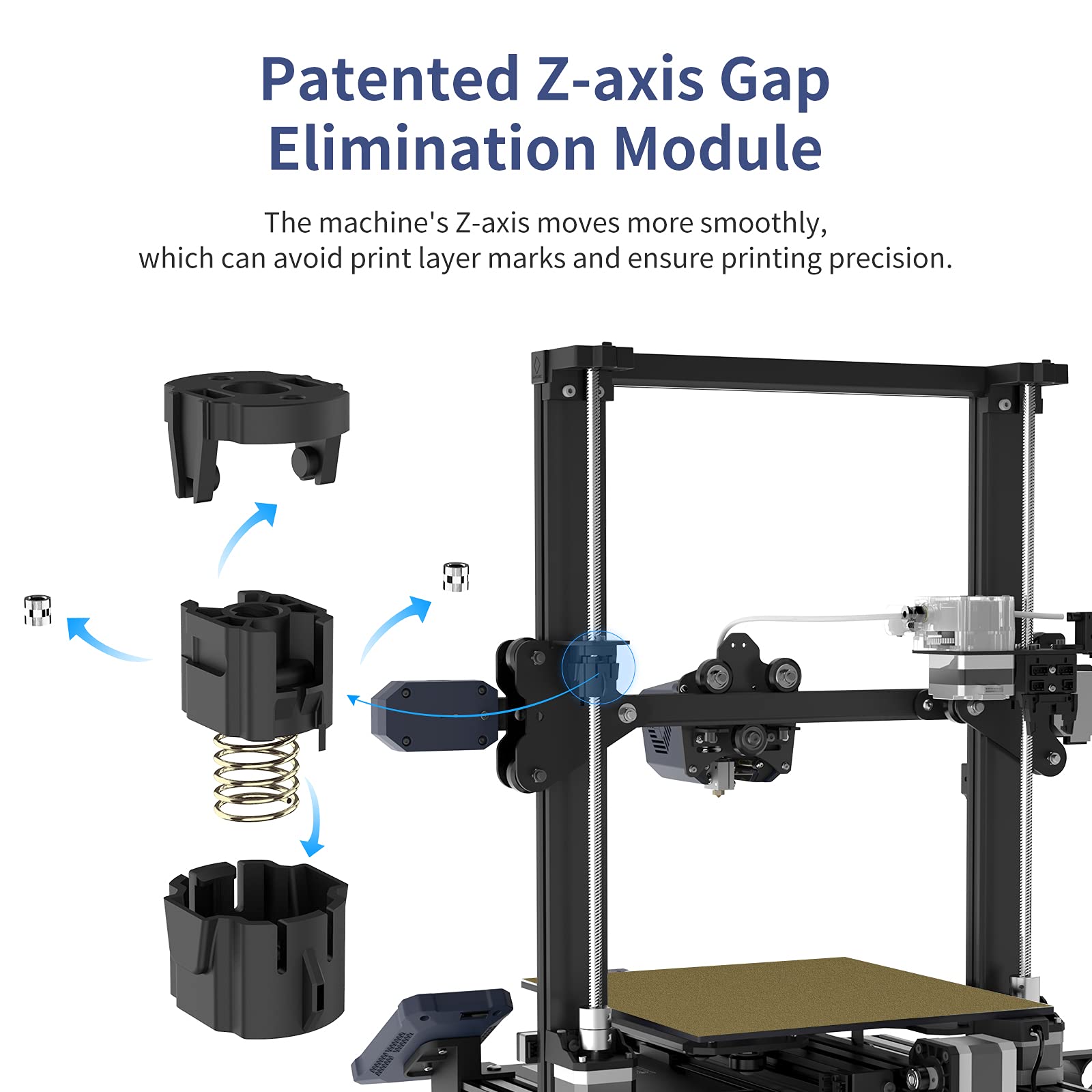 ANYCUBIC Vyper 3D Printer with Auto Leveling & PLA Filament Bundle - Silk Light Gold | Perfect for Home DIY, Prototyping & Educational Projects