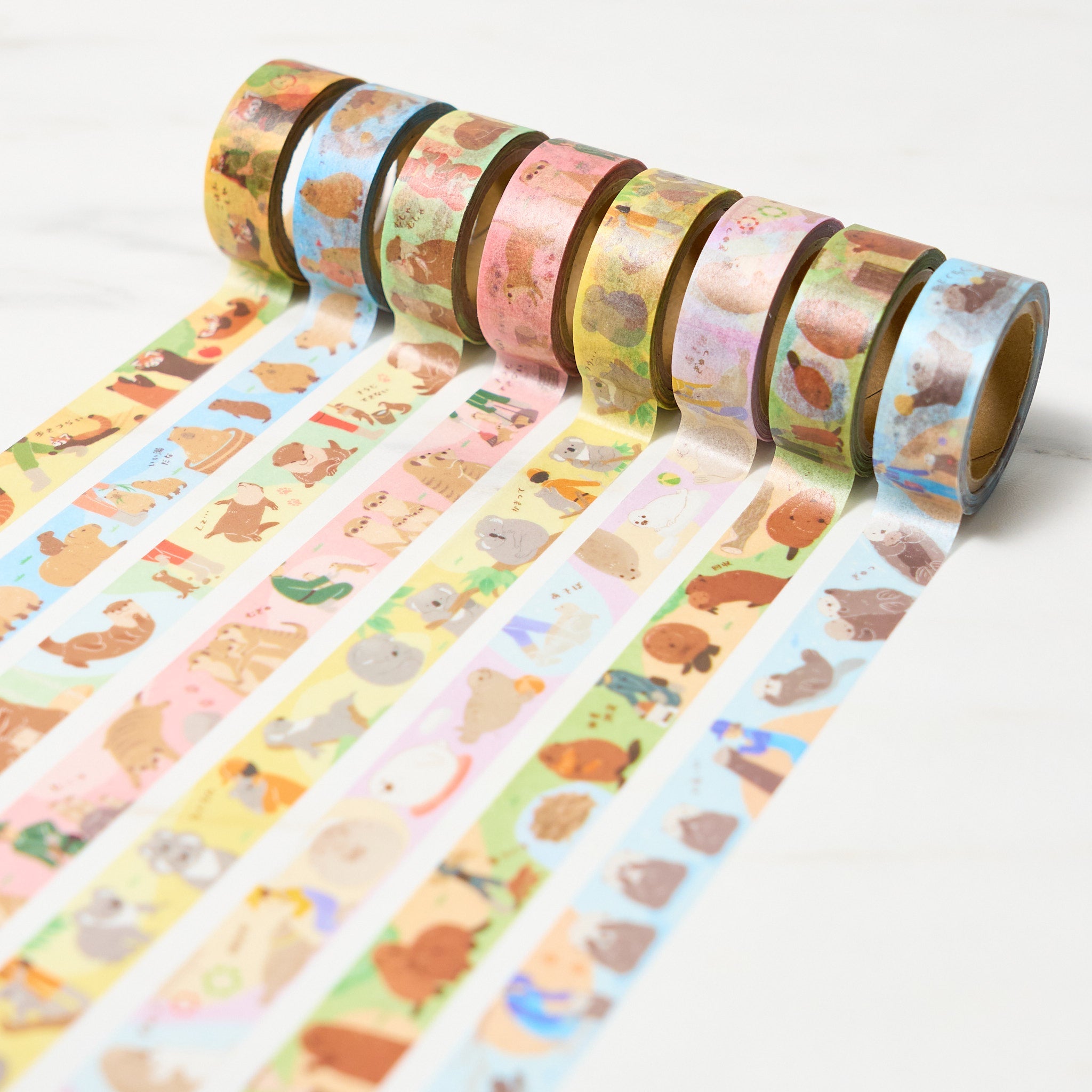 Zoom in Animal Masking Tape - Fun & Colorful Washi Tape for Scrapbooking, DIY Crafts, Journaling & School Projects - Perfect for Kids, Artists & Craft Lovers