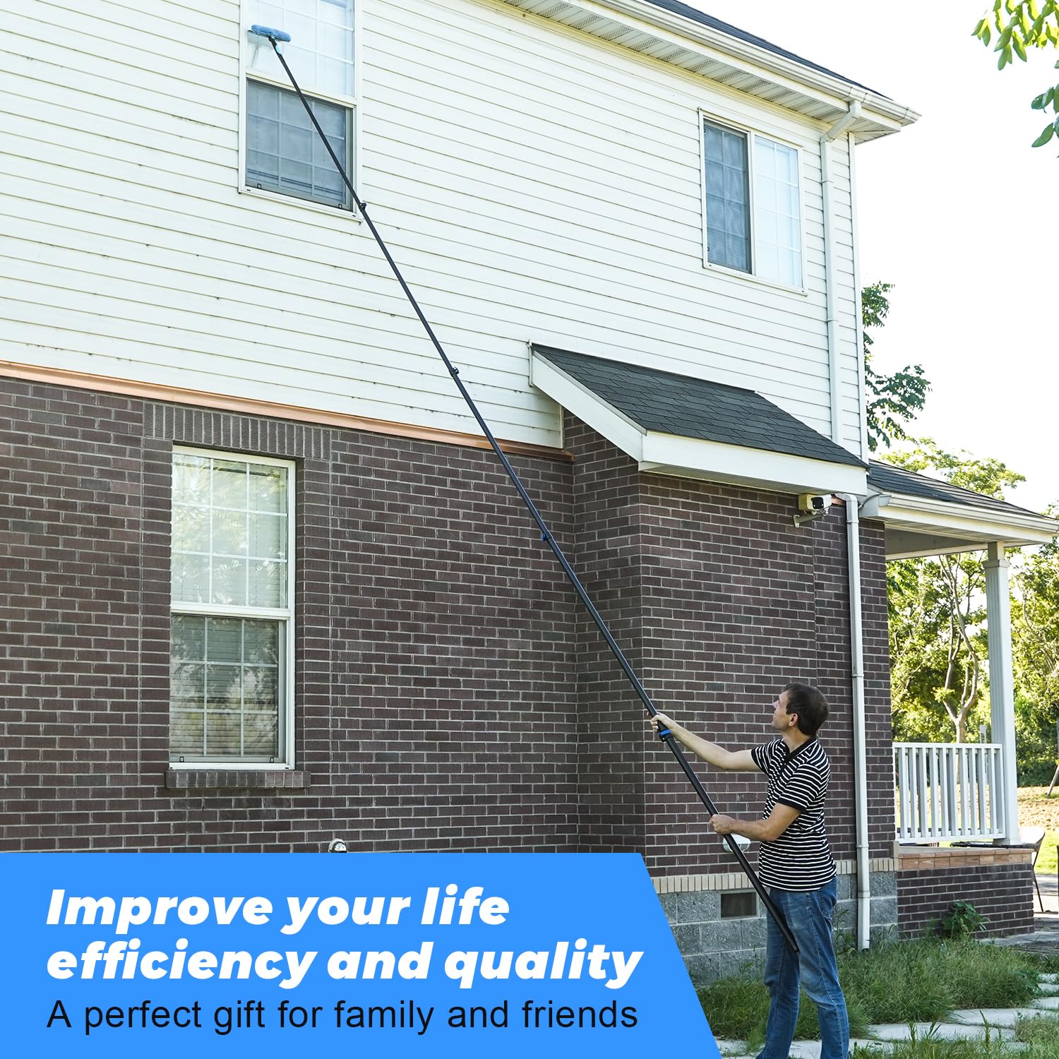 Carbon Fiber Telescoping Extension Pole 3.5-12FT - Lightweight Sturdy Paint Roller Pole with Universal Threaded Head - Perfect for Painting, Cleaning, Window Washing & Outdoor Use