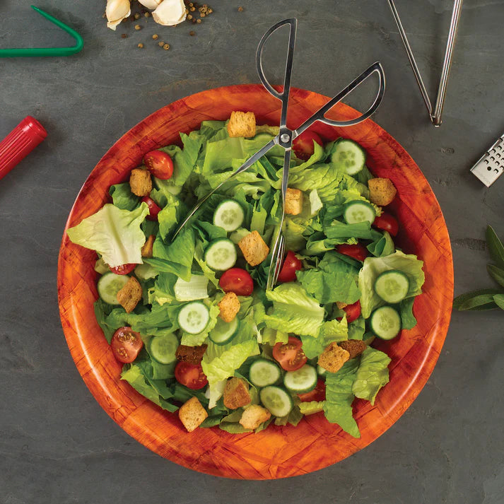 Winco 18-Inch Woven Wood Salad Bowl - Natural Bamboo Serving Bowl for Fruit, Salad, Pasta - Perfect for Parties, Picnics, and Family Gatherings