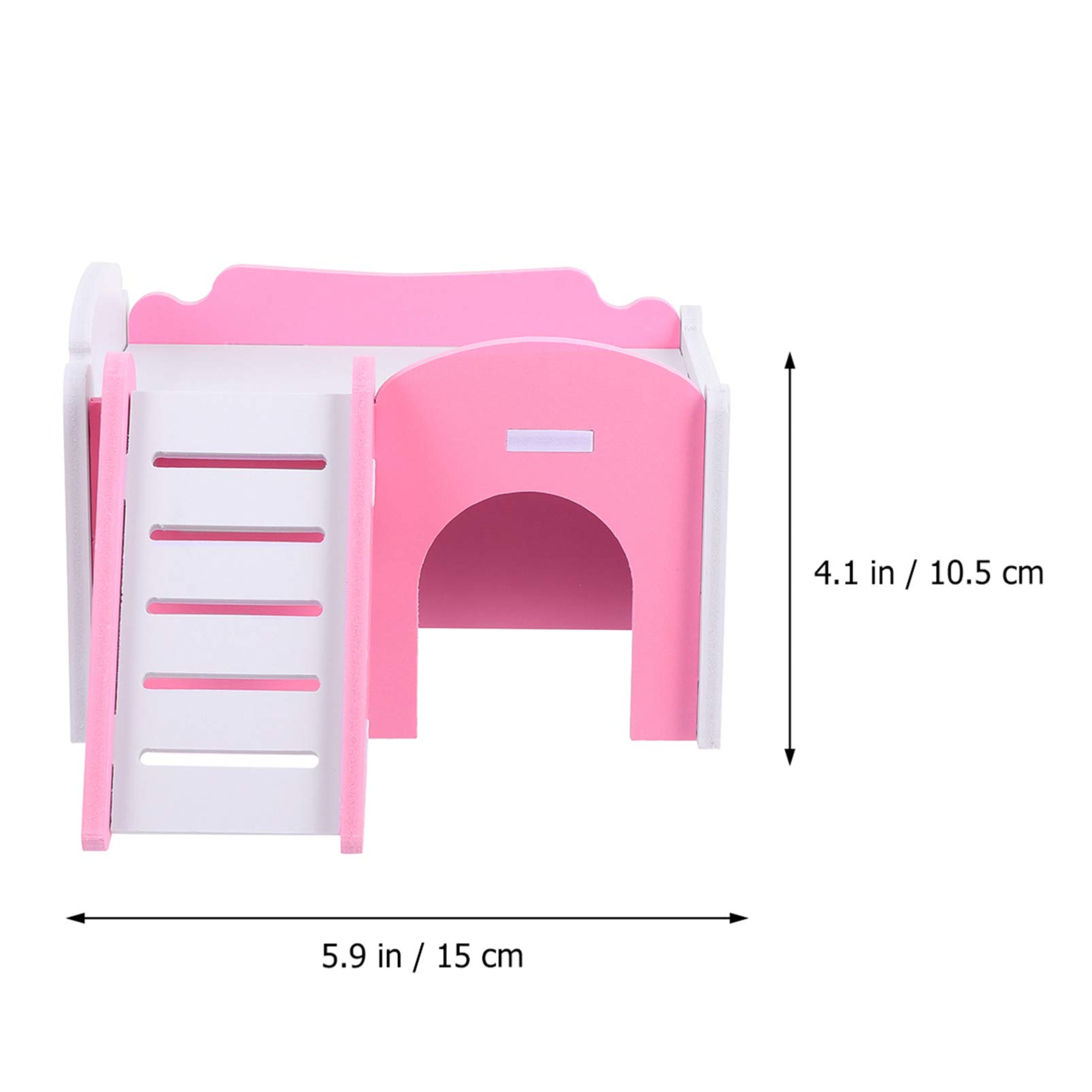 Balacoo Natural Wooden Chew Toys for Hamsters - Small Animal Ladder, Climbing Platform, Hideout Hut & Sleeping Bed - Perfect for Gerbils, Dwarf Hamsters, Chinchillas & Guinea Pigs - Great for Cage Enrichment & Teeth Health
