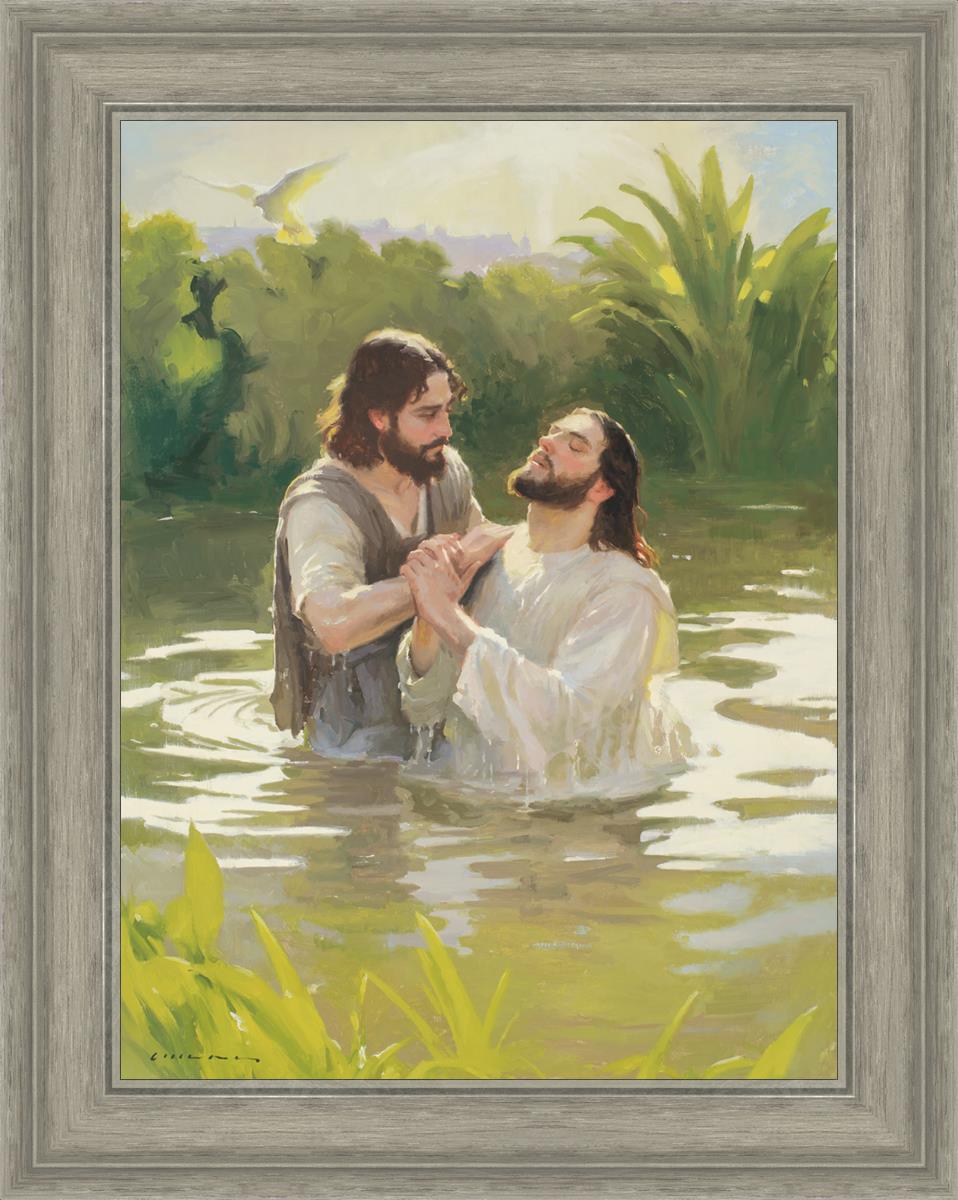 Baptism of The Savior - Religious Christian Wall Art for Home & Church Decor - Perfect for Baptism Ceremonies, Sunday School & Faith-Based Gifts