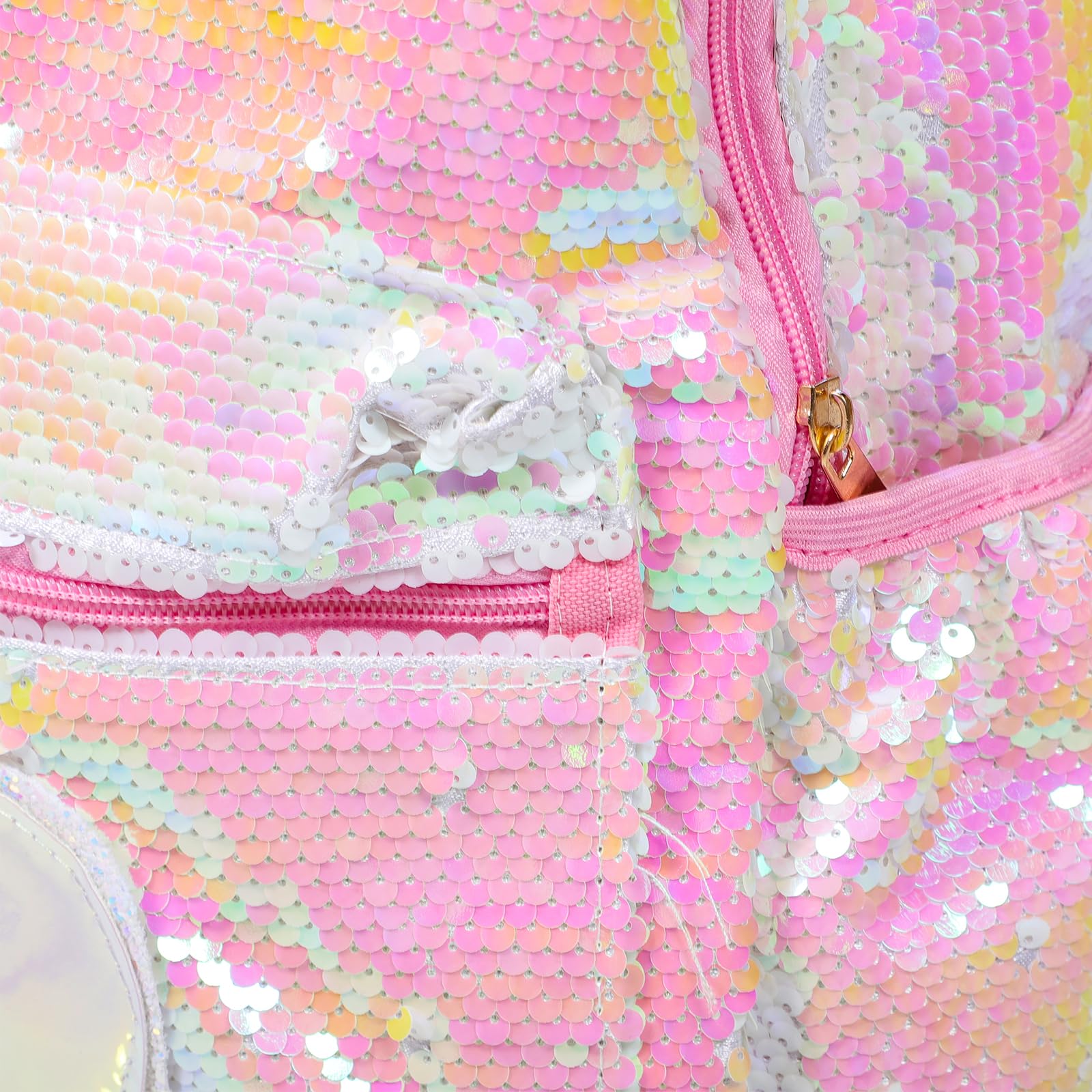 Sparkly Unicorn Backpack with Hair Ball for Girls & Teens - Glitter Rose Pink, Perfect for School, Travel & Birthday Gifts | TENDYCOCO TJ5AUMZUL6B011Z280G11B1B