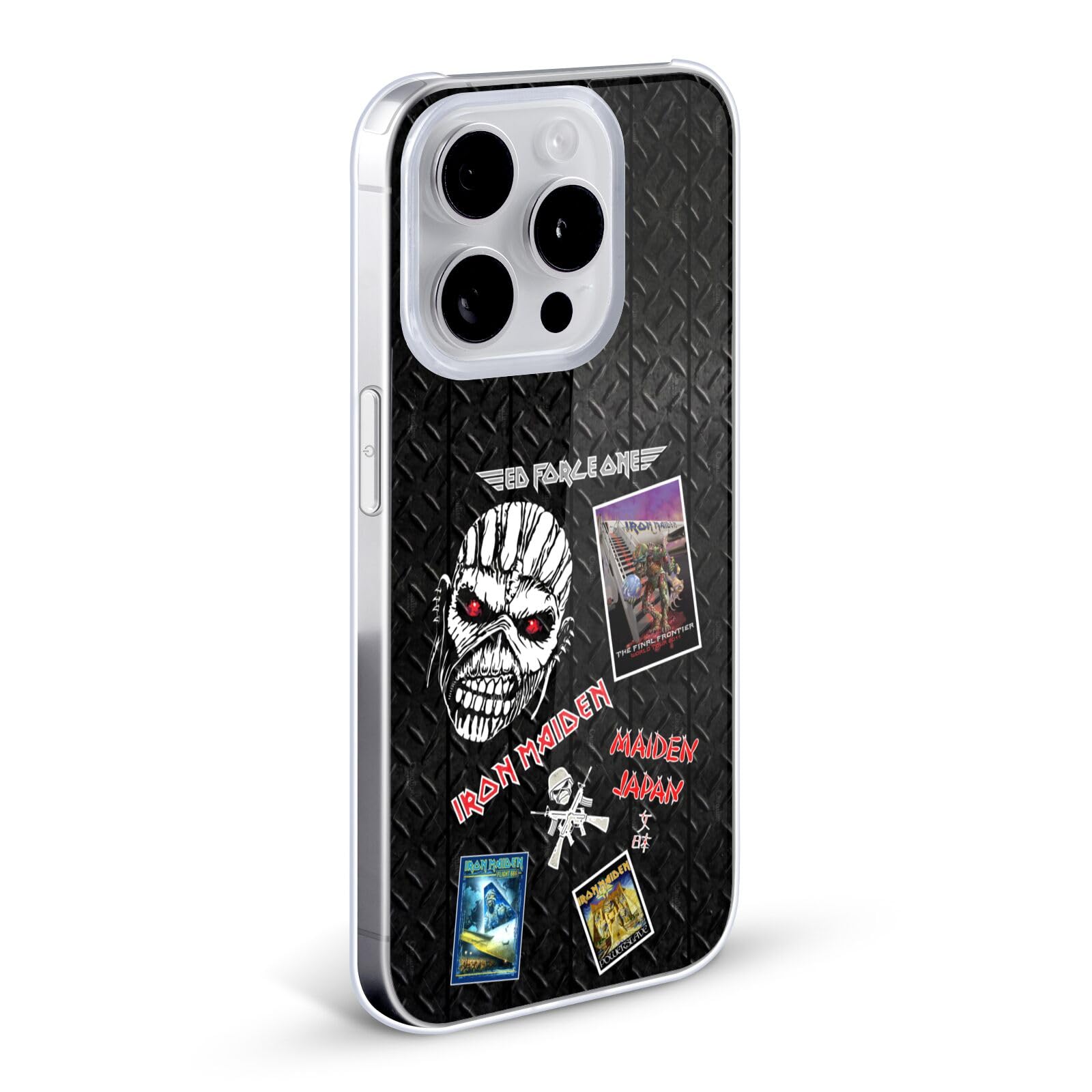 Official Iron Maiden Collage Graphics Hard Back Case for Apple iPhone 12 & iPhone 12 Pro - Licensed Rock Music Phone Cover for Concerts & Daily Use