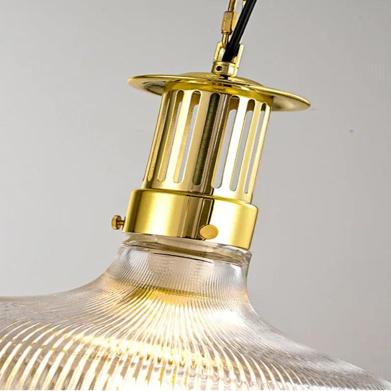 Vintage Textured Glass Pendant Light - Elegant Hanging Fixture for Dining Room, Kitchen Island, or Bedroom Lighting