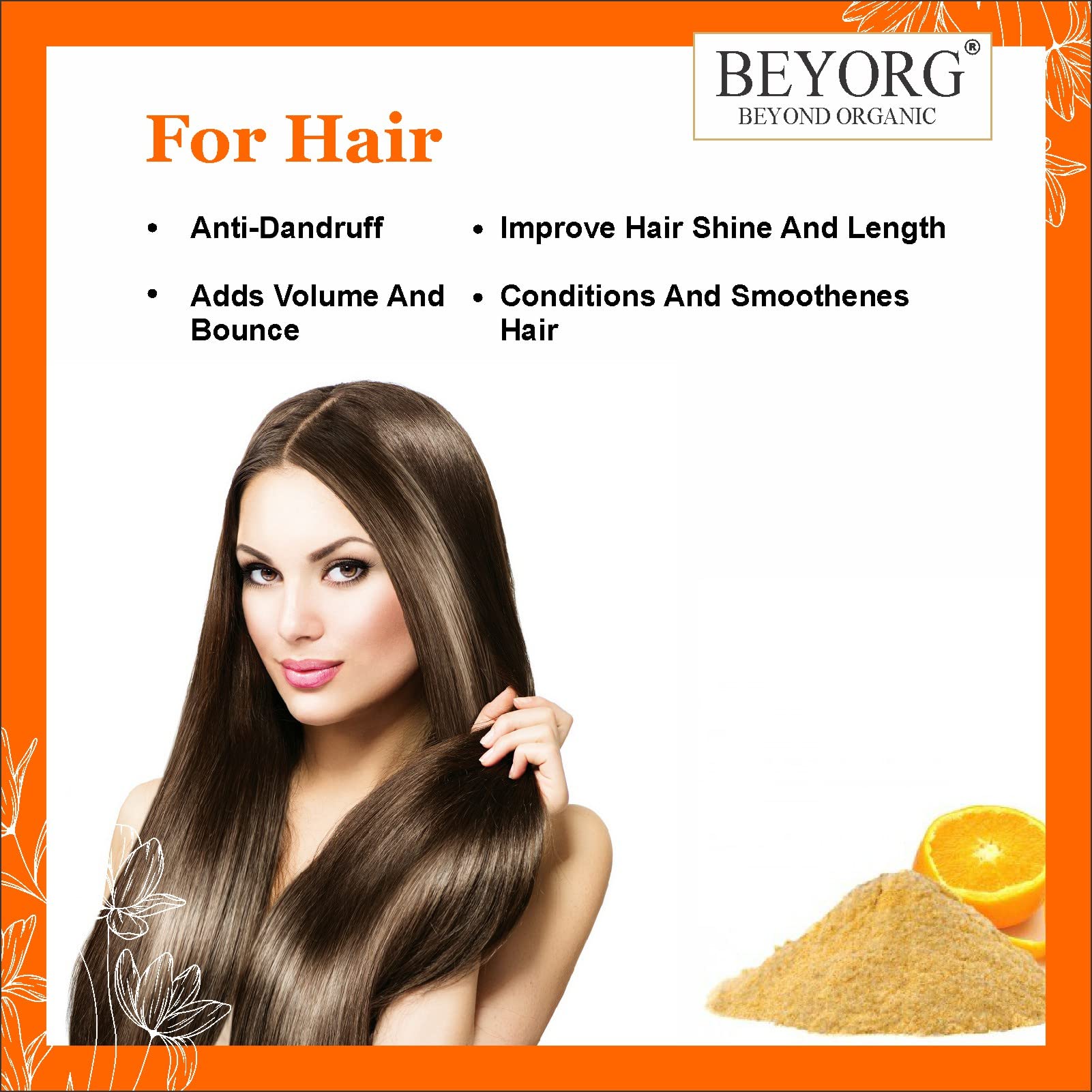 Orange Peel Powder & Shikakai Powder Hair Pack - 200g Natural Hair Conditioner for Hair Fall Control | Safe Ayurvedic Treatment for Stronger, Healthier Hair | Perfect for Daily Hair Care Routine & Scalp Nourishment