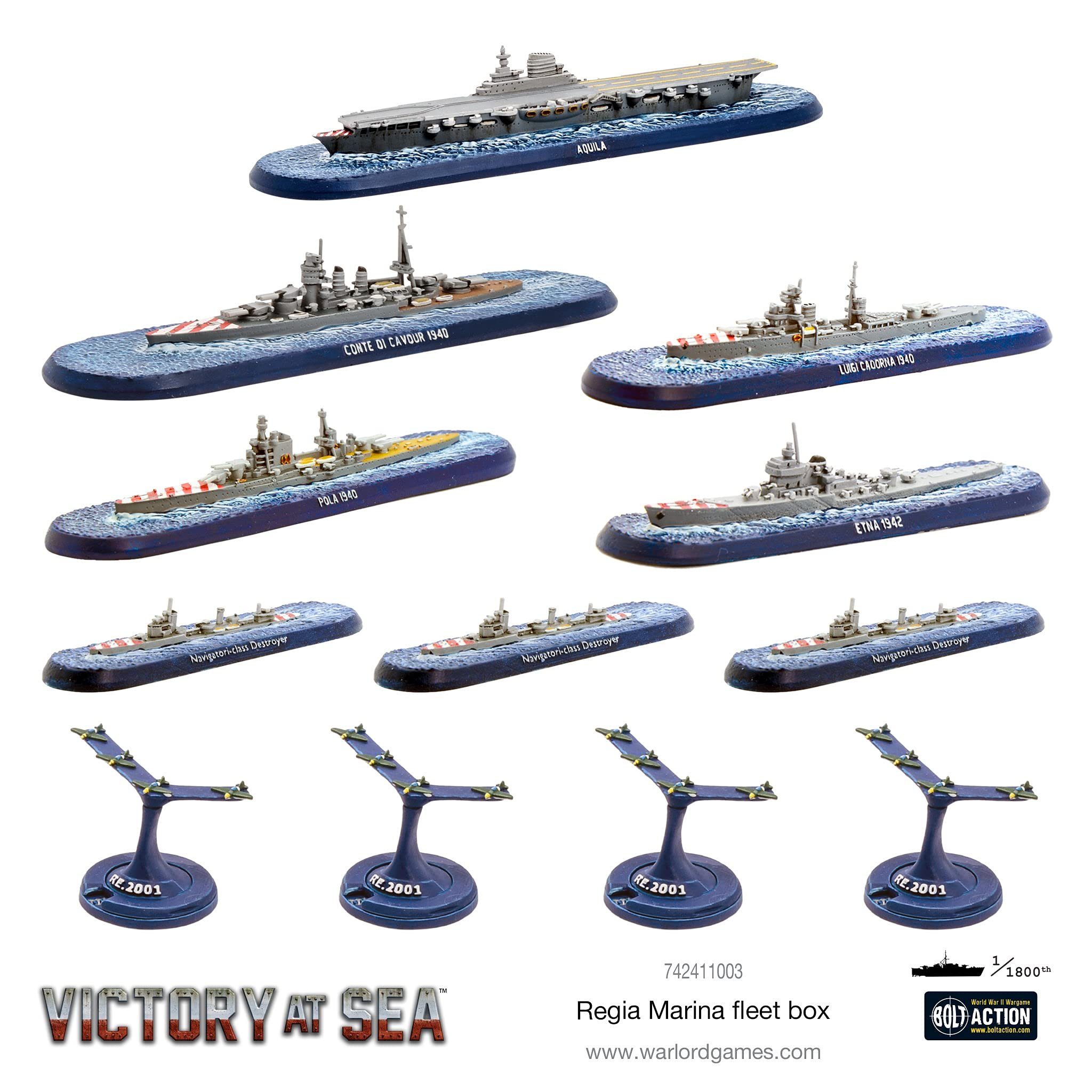 Victory at Sea: Regia Marina Fleet Box - Italian Navy Miniature Ship Collection for Wargaming & Historical Strategy Games | Perfect for Tabletop Battles & WWII Naval Warfare Enthusiasts