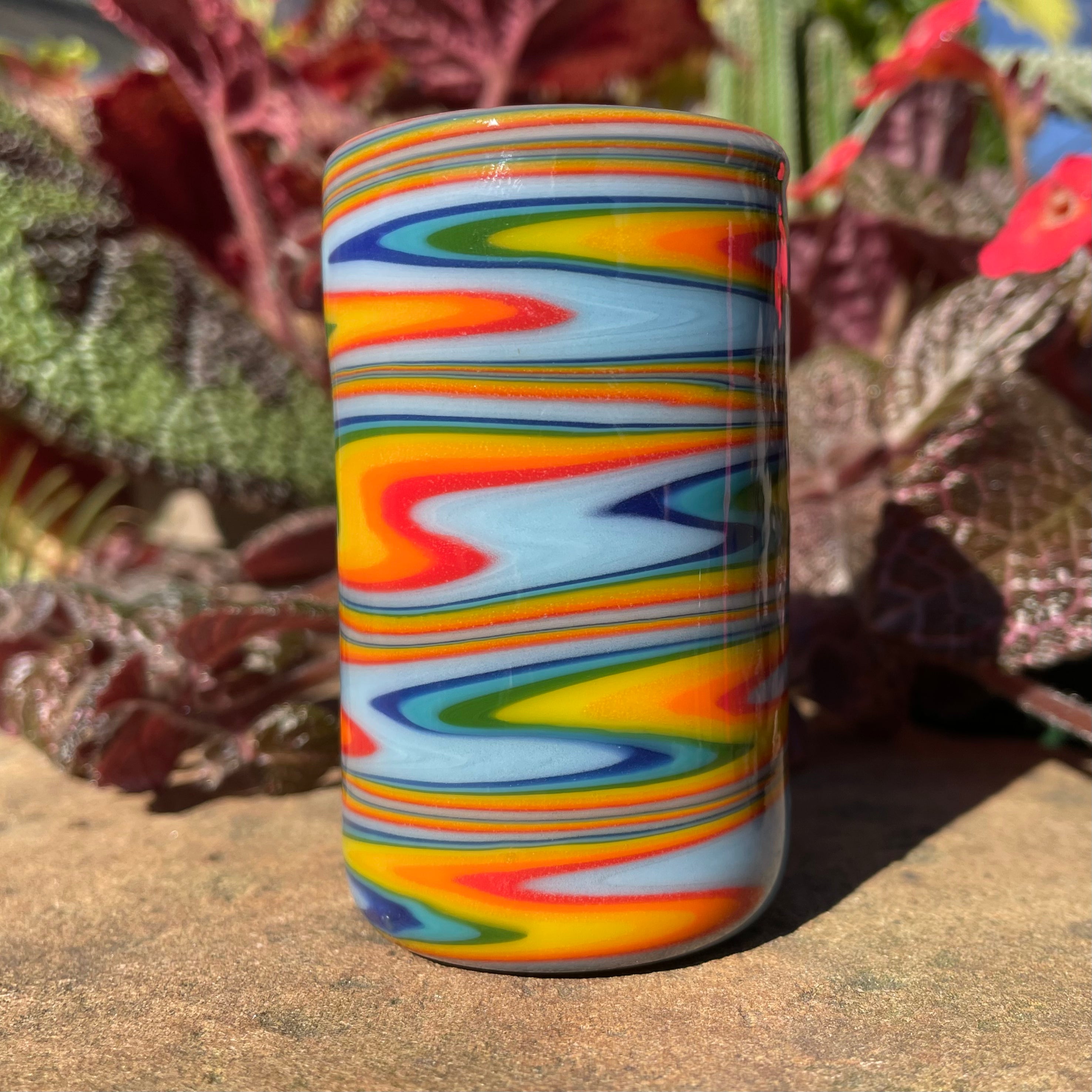 Rainbow Wig Wag Shot Glass - Colorful Party Drinking Cups for Celebrations, Bachelorette Parties & Bar Nights - Fun Novelty Glassware for Cocktails & Shots