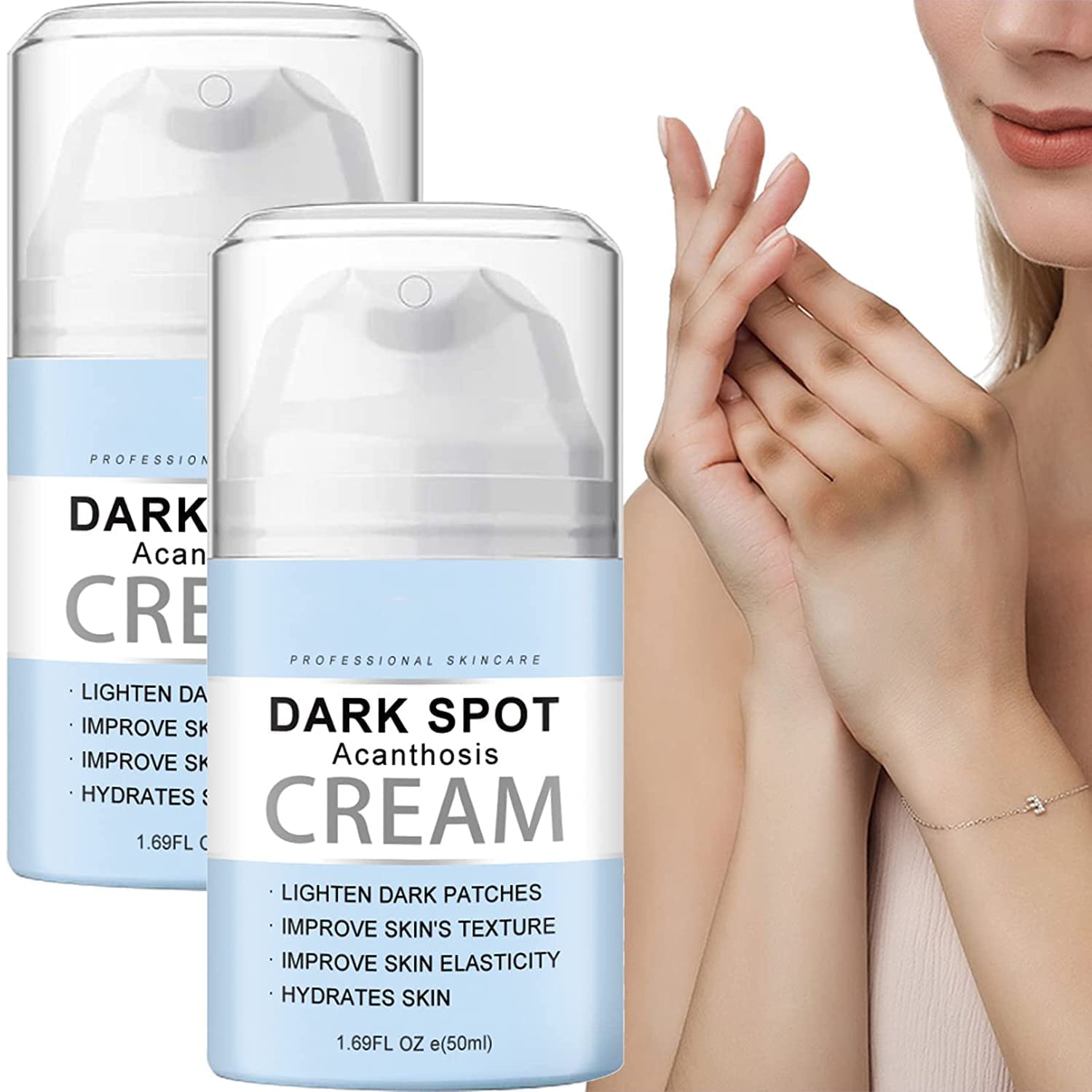Acanthoglow Therapy Cream - 50ml Collagen Boost Dark Spot Remover for Face, Body, Underarms, Knees & Elbows | Sensitive Area Treatment | Brightening Cream for Hyperpigmentation & Acanthosis Nigricans | Perfect for Daily Skincare Routine & Evening Skin Repair