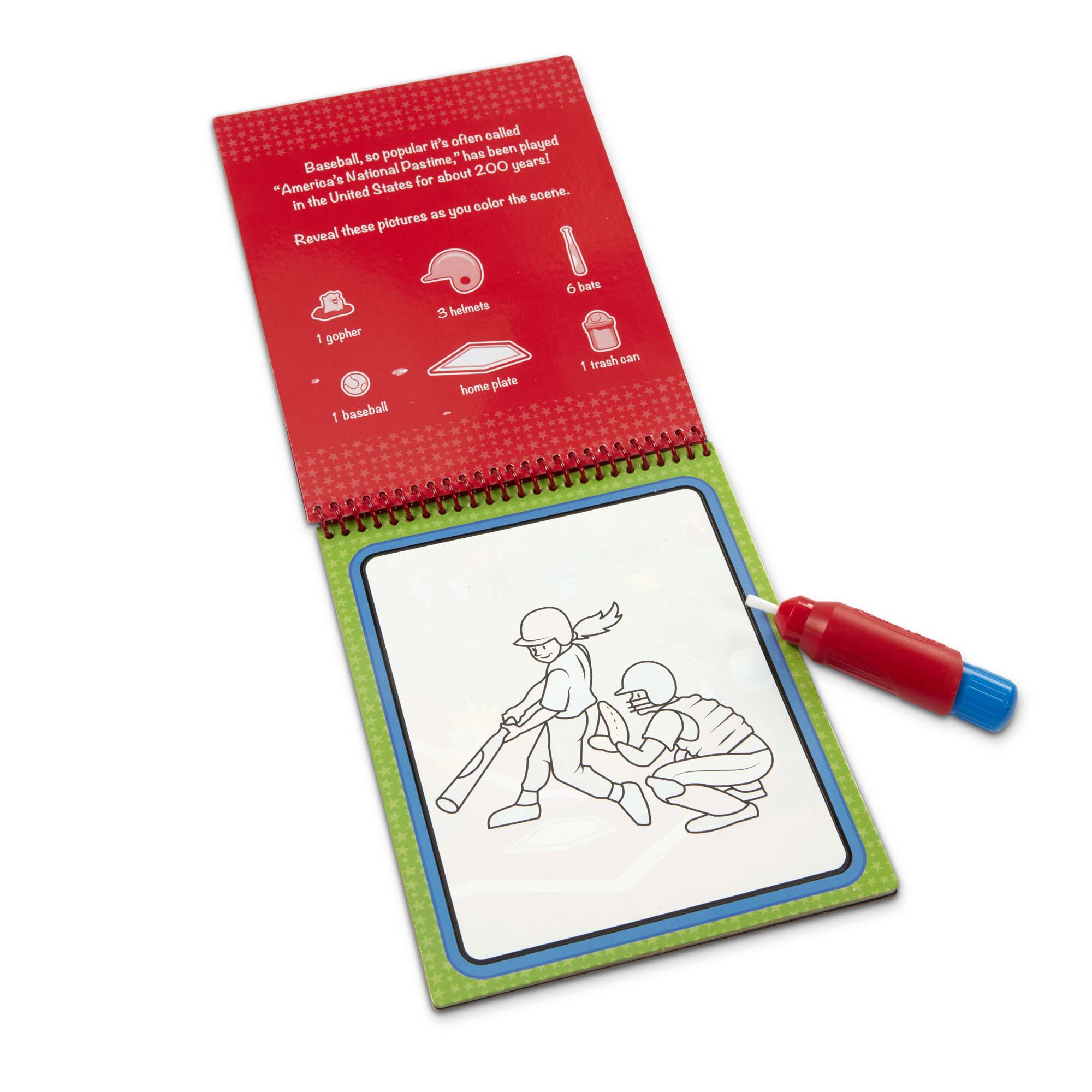 On the Go Water Wow!® Water Reveal Activity Pad - Sports Theme, Mess-Free Travel Toy for Kids, Reusable Coloring Book for Airplane & Road Trips