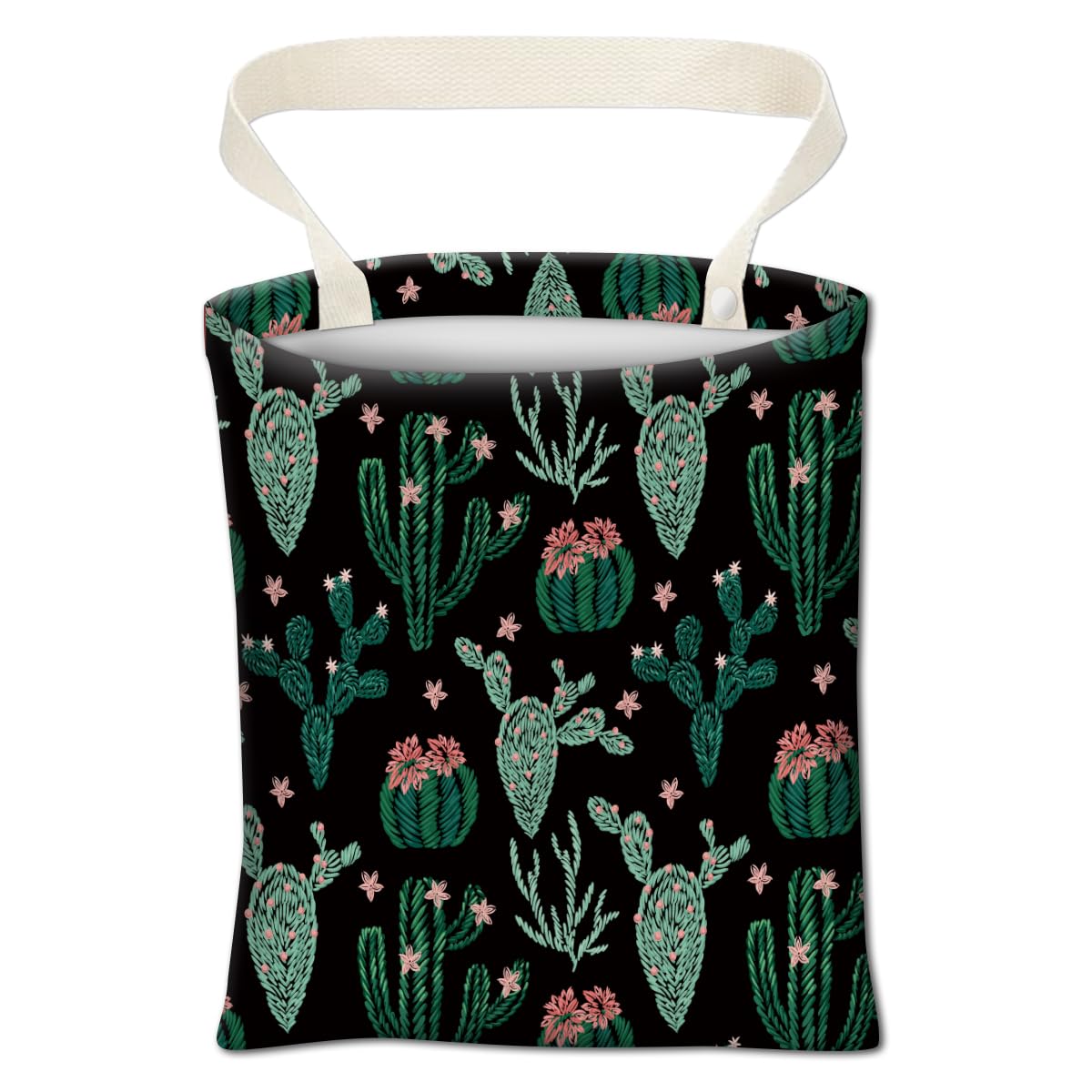 Cute Cactus Car Trash Can - Hanging Car Organizer & Storage Bag for Vehicle Accessories, Travel & Camping - Perfect for Road Trips, Commuting & Outdoor Adventures