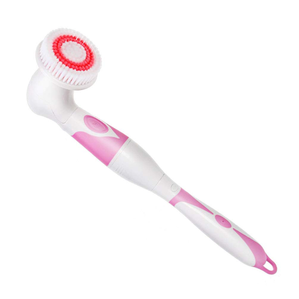 Exfoliating Bath Brush with Handle - Pink Body Scrubber for Smooth Skin, Massage & Cleansing - Perfect for Shower, Spa & Facial Exfoliation