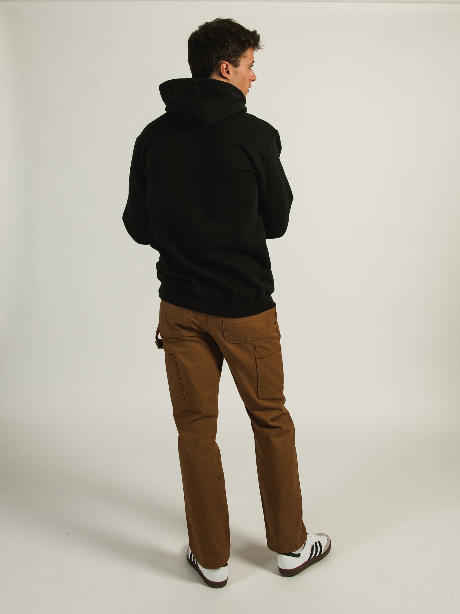 Carhartt Midweight Felt Logo Hoodie - Men's & Women's Pullover Sweatshirt for Work & Outdoor Activities | Clearance Sale
