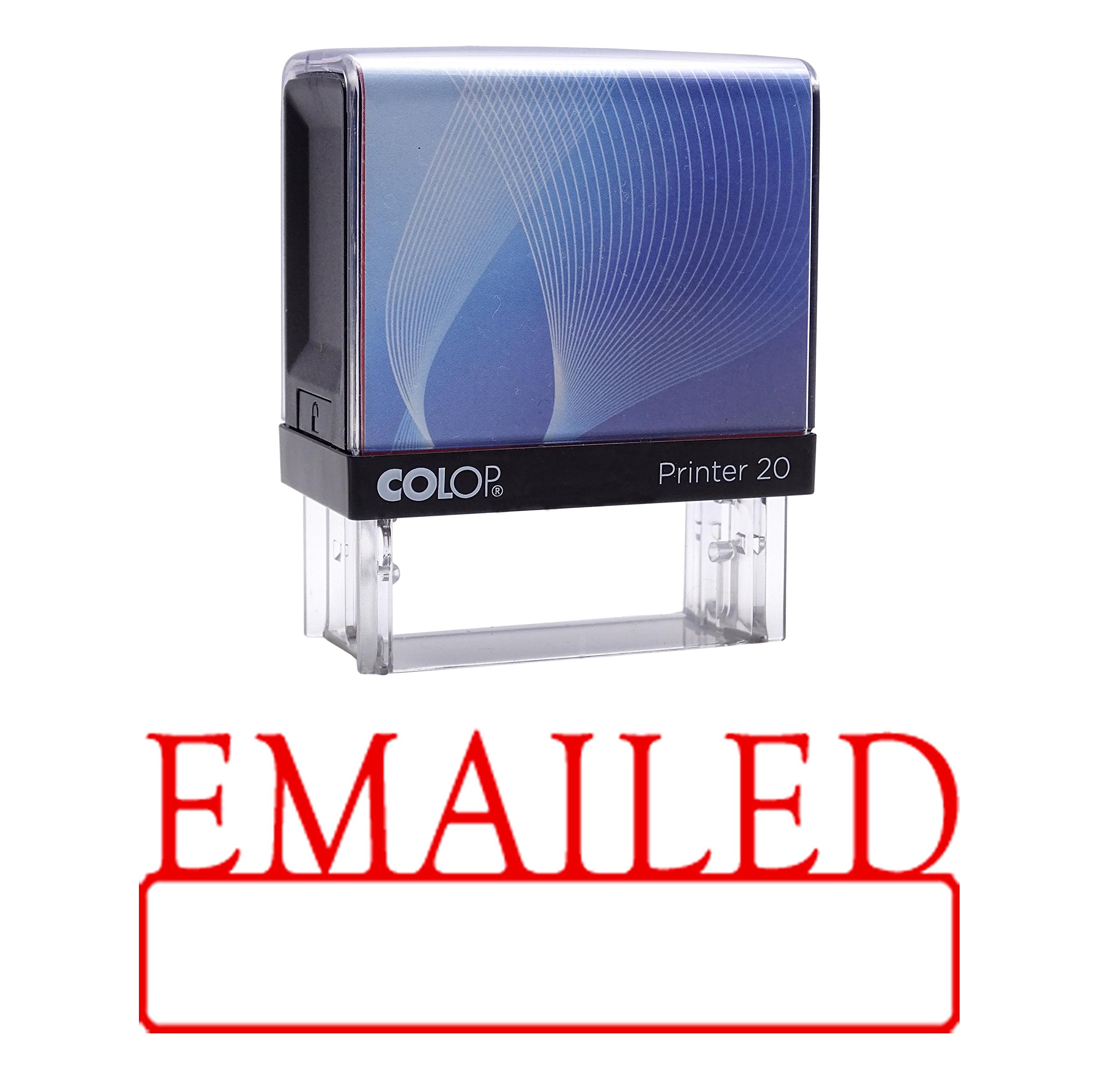 Custom Self Inking Rubber Stamp with Red Ink - Personalized Office Stamp for Documents, Mail & Business Use by EMAILED | Colop Brand Stamper for Professional Correspondence & Paperwork