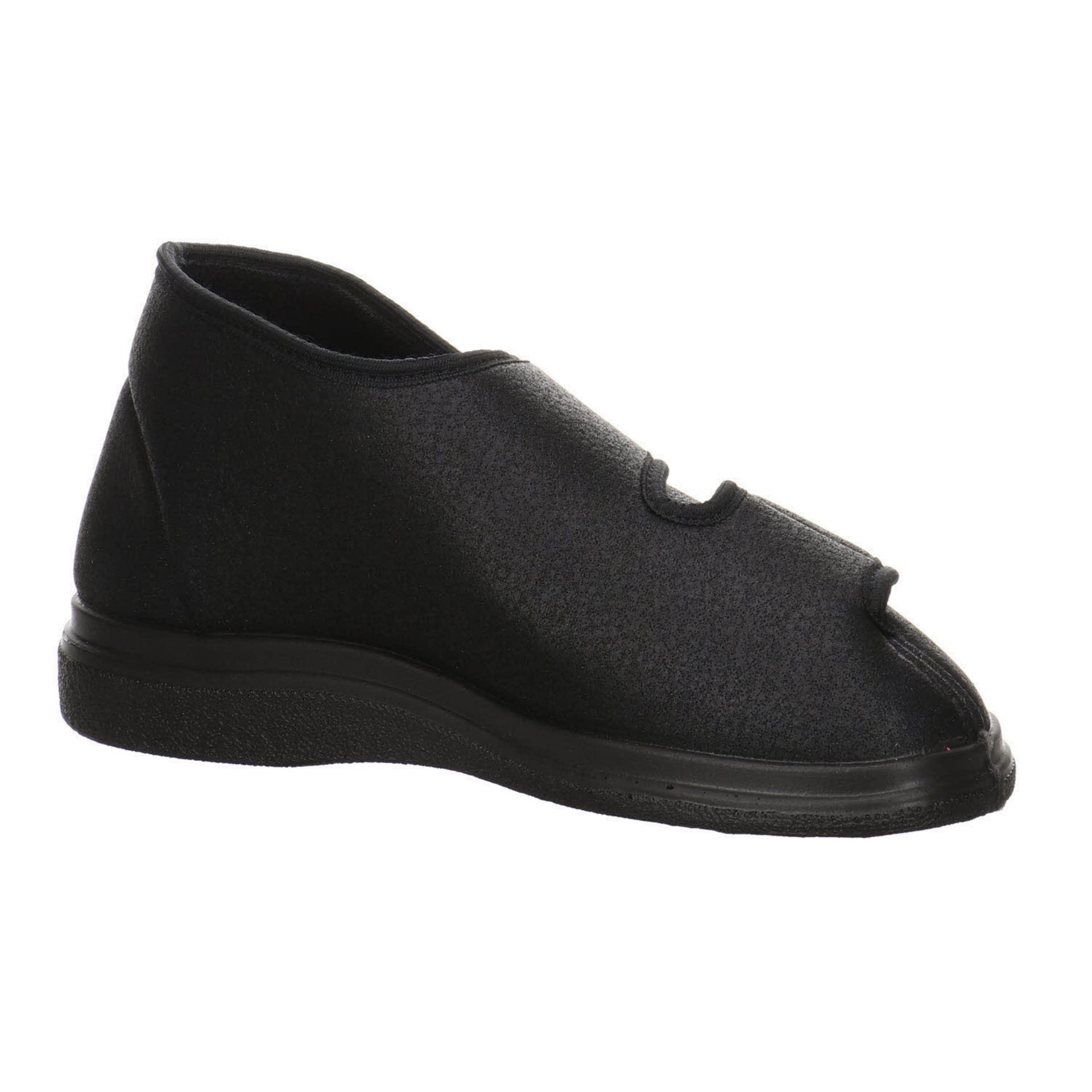 Fischer Men's High Hi-Top Slippers - Black Schwarz 222 - Size 14 | Comfortable Indoor/Outdoor House Shoes for Relaxing at Home, Lounging & Quick Errands