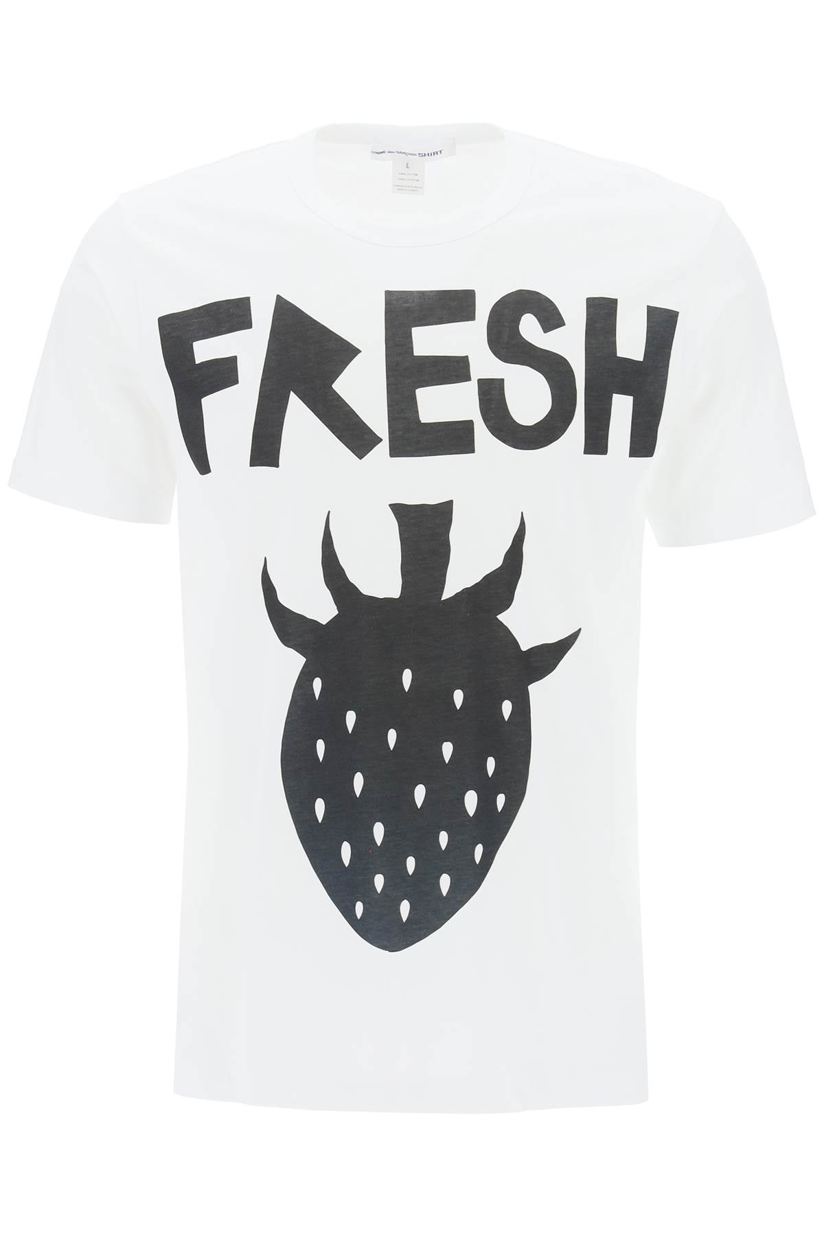 Comme des Garcons Shirt Fresh Strawberry Print T-Shirt - Stylish Casual Wear for Men & Women - Perfect for Summer Outfits, Street Fashion, and Everyday Comfort