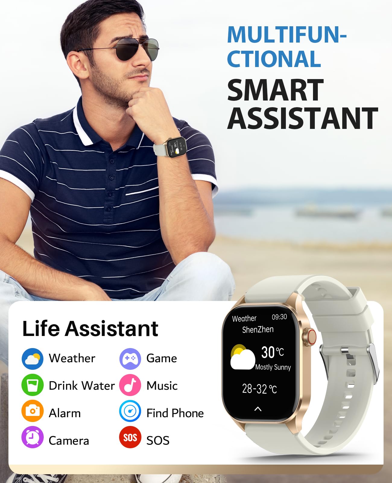 Smart Watch with Bluetooth Call & 2.04