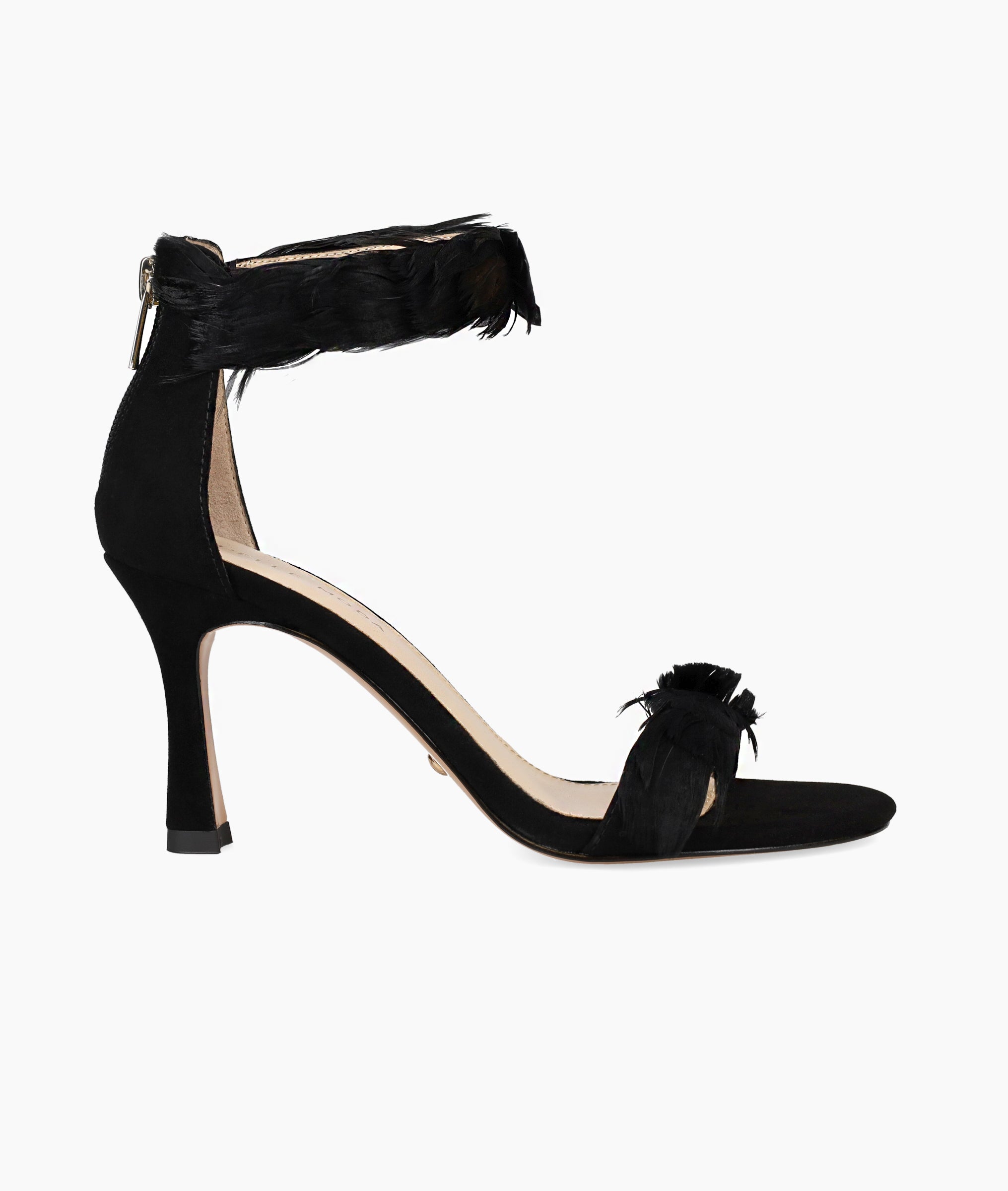 Breece Women's Mid Heel Sandals - Comfortable Black Dress Shoes for Work, Party & Wedding | Slip-Resistant & Cushioned Footbed