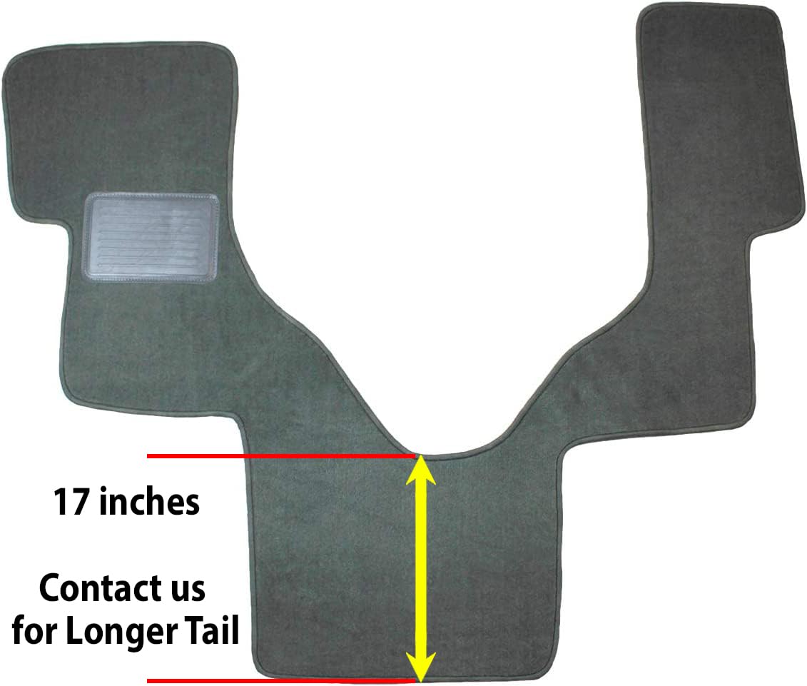 Premium One-Piece Front Carpet Floor Mat with Serge Edges & Heel Pad - Perfect Fit for 2006-2014 Ford E-Series/Econoline Vans (Medium Gray) - Durable Protection for Work Vans & Commercial Vehicles