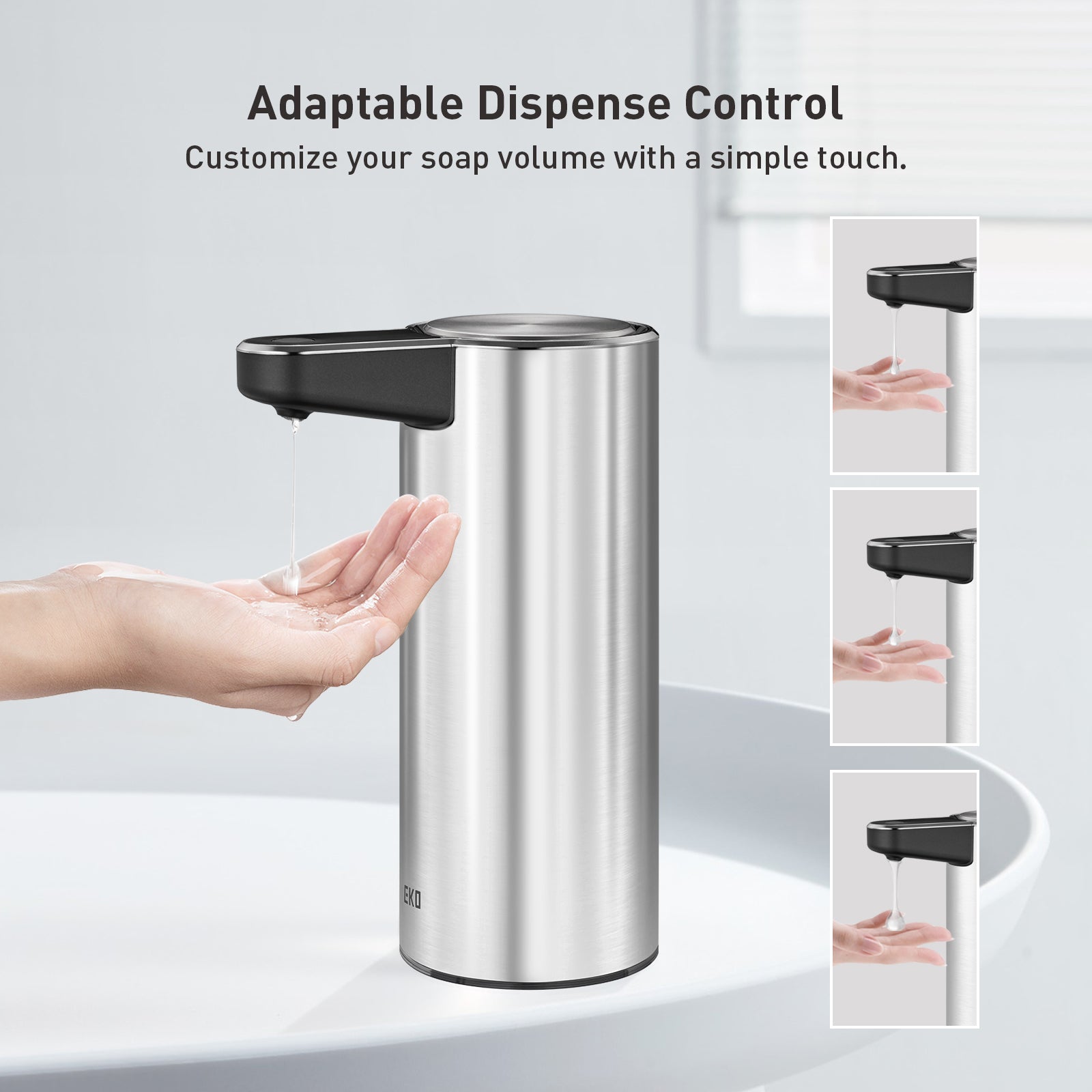 Premium Smart Automatic Liquid Soap Dispenser - Touchless Stainless Steel Sensor Soap Dispenser for Kitchen, Bathroom & Office | Hygienic Hands-Free Soap Dispenser with Aromatherapy Function