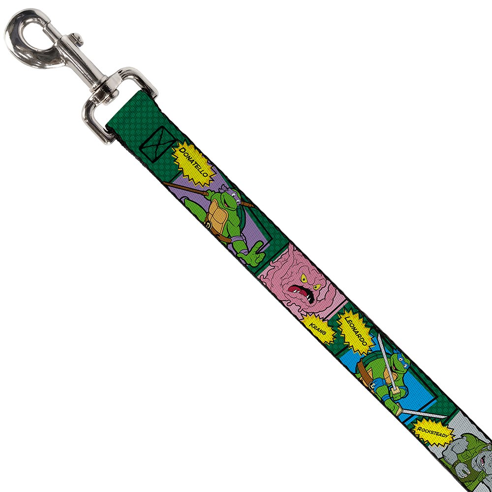 Ninja Turtles Comic Print Dog Leash - 4FT Long, 1.5IN Wide Durable Pet Lead for Walking, Training & Outdoor Adventures