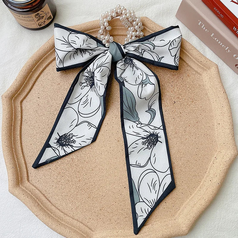 Satin Scrunchie Hair Tie with Long Ribbon - Elegant Hair Accessory for Women & Girls, Perfect for Everyday Wear, Parties, and Special Occasions