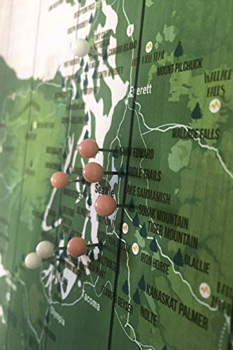 West Virginia State Park Push Pin Map - Canvas Foam-Backed Travel Map with Included Pins - Perfect for Home Office Decor, Travel Planning & Adventure Tracking (Multiple Sizes Available)