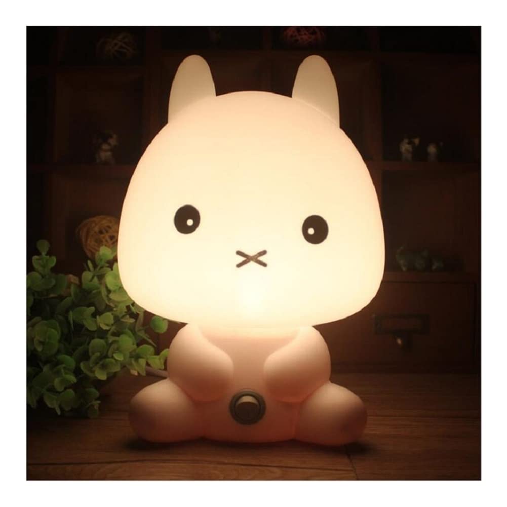 Cute Rabbit LED Night Light - Cartoon Table Lamp for Kids Room, Bedroom, Nightstand, Reading | Perfect Birthday Gift for Boys & Girls (Color D) | Nursery Decor, Bedtime Companion, Study Light