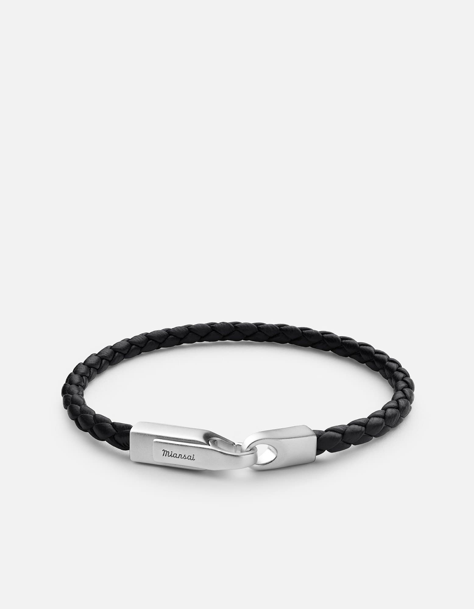 Stylish Matte Silver Leather Bracelet for Men - Durable & Fashionable Crew Bracelet - Perfect for Casual Wear, Gifts & Everyday Accessories